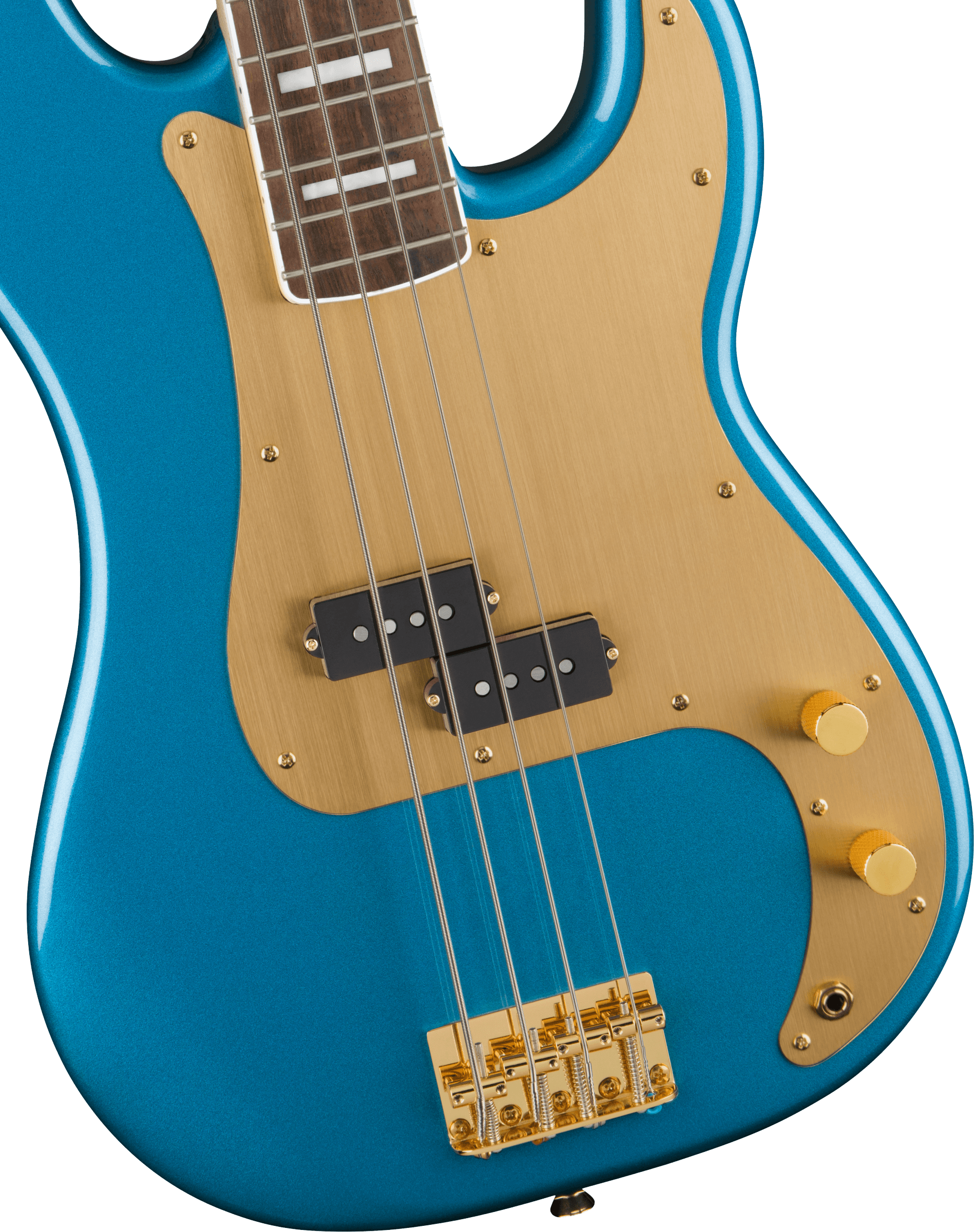 Squier Precision Bass 40th Anniversary Gold Edition Lau - Lake Placid Blue - Bajo eléctrico de cuerpo sólido - Variation 2