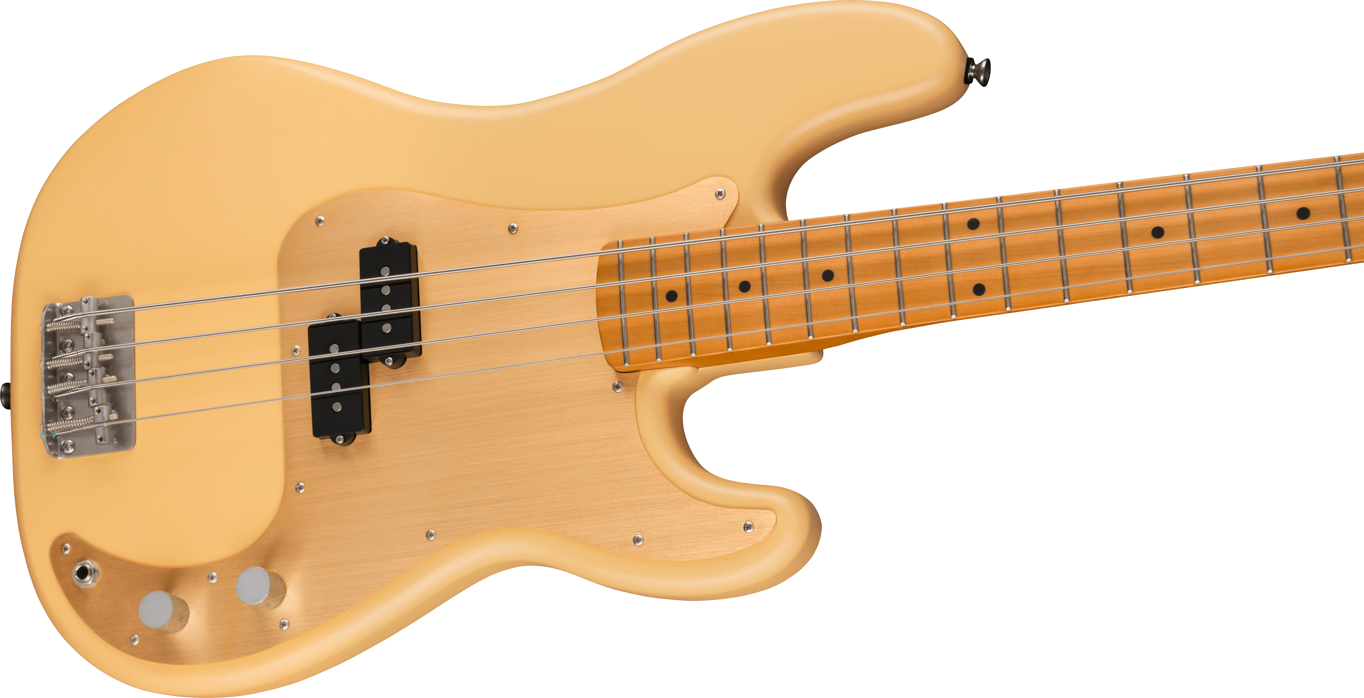 Squier Precision Bass 40th Anniversary Gold Edition Mn - Satin Vintage Blonde - Bajo eléctrico de cuerpo sólido - Variation 3