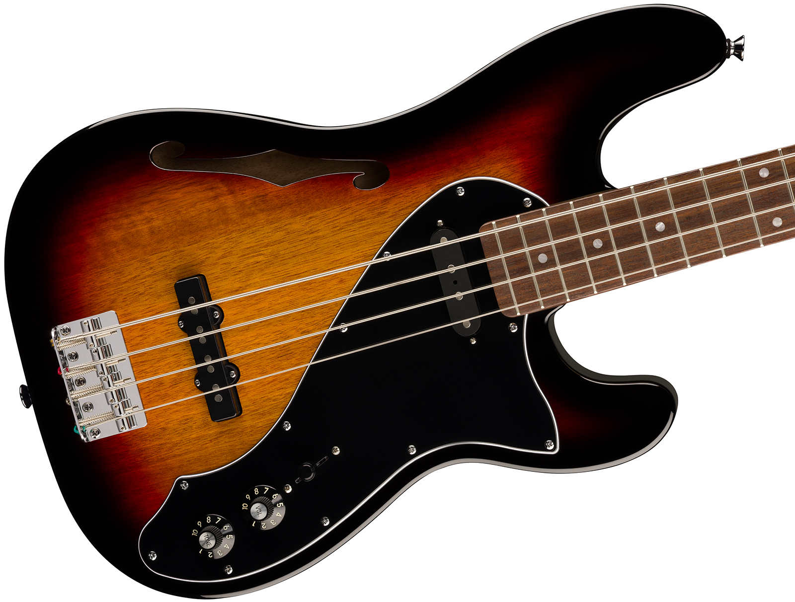 Squier Precision Bass Thinline Sj Paranormal Lau - 3-color Sunburst - Bajo eléctrico de cuerpo sólido - Variation 2