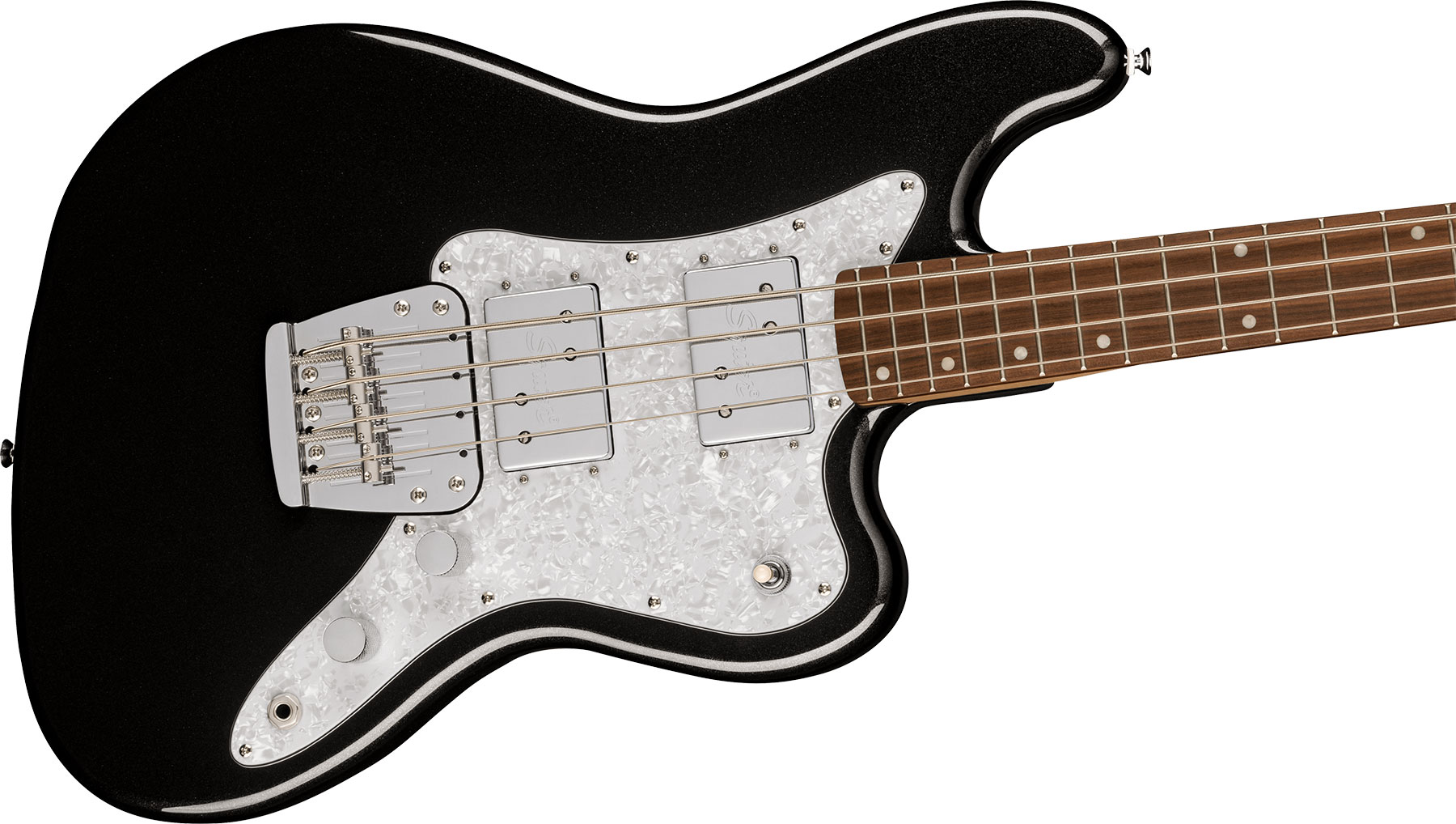 Squier Rascal Bass Hh Paranormal 2h Lau - Metallic Black - Bajo eléctrico de cuerpo sólido - Variation 2