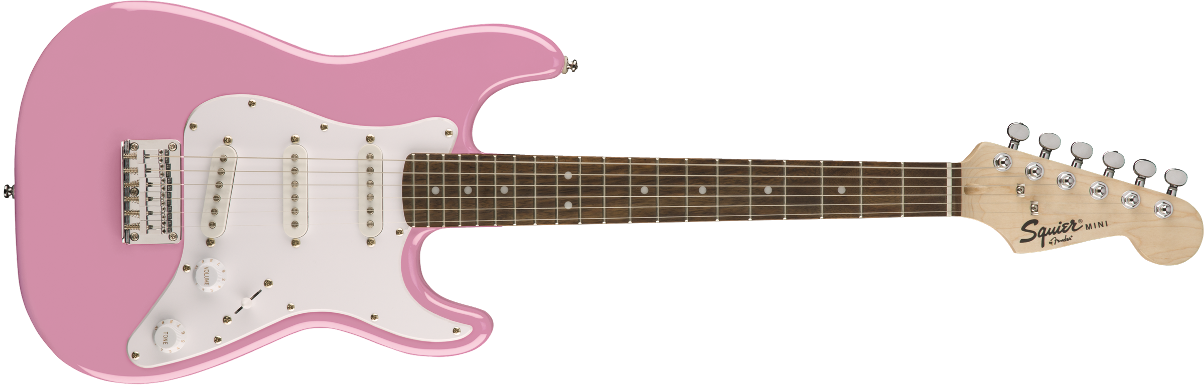 Squier Squier Mini Strat V2 Ht Sss Lau - Pink - Guitarra eléctrica para niños - Variation 1