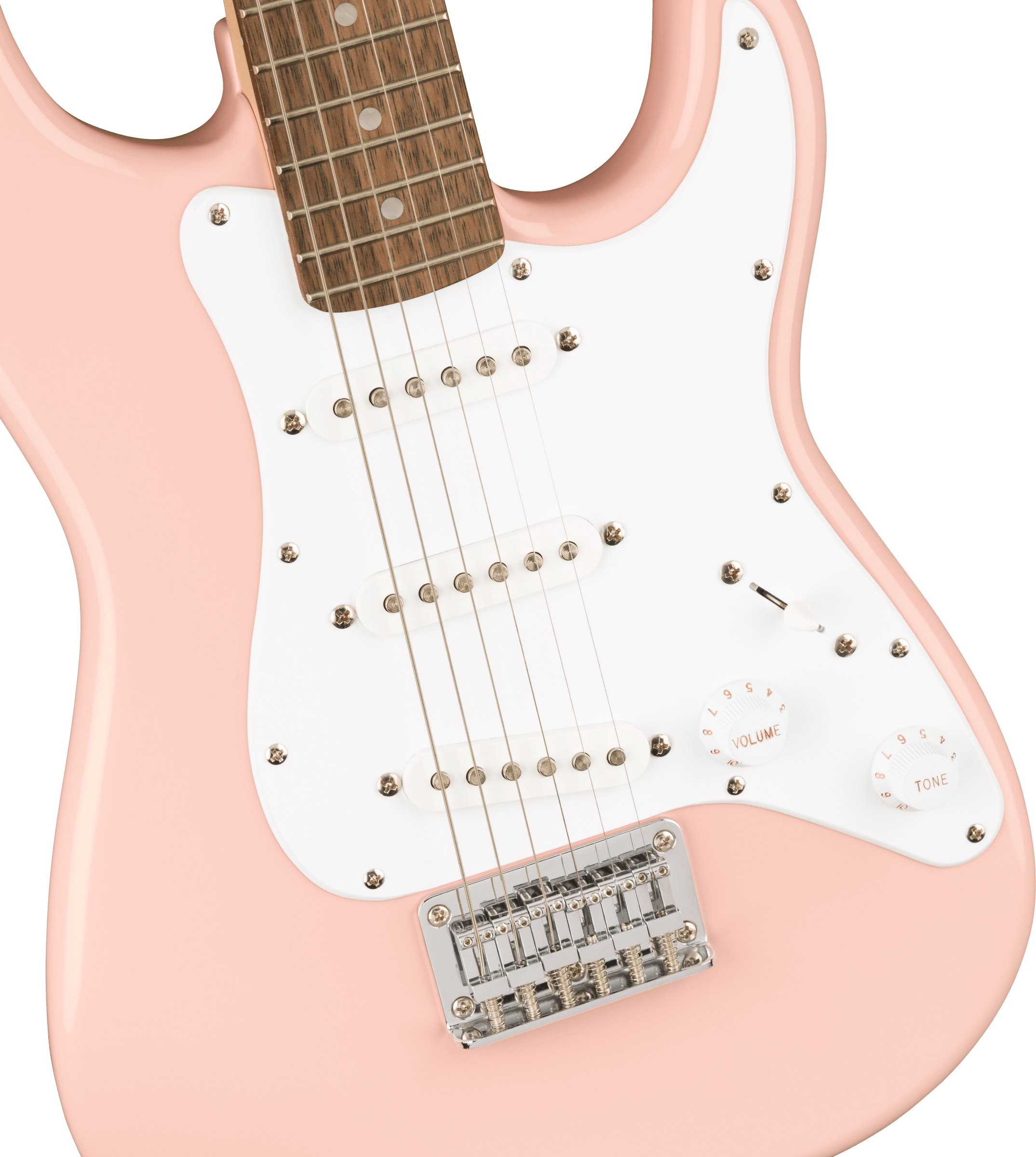 Squier Squier Mini Strat V2 Ht Sss Lau - Shell Pink - Guitarra eléctrica para niños - Variation 2