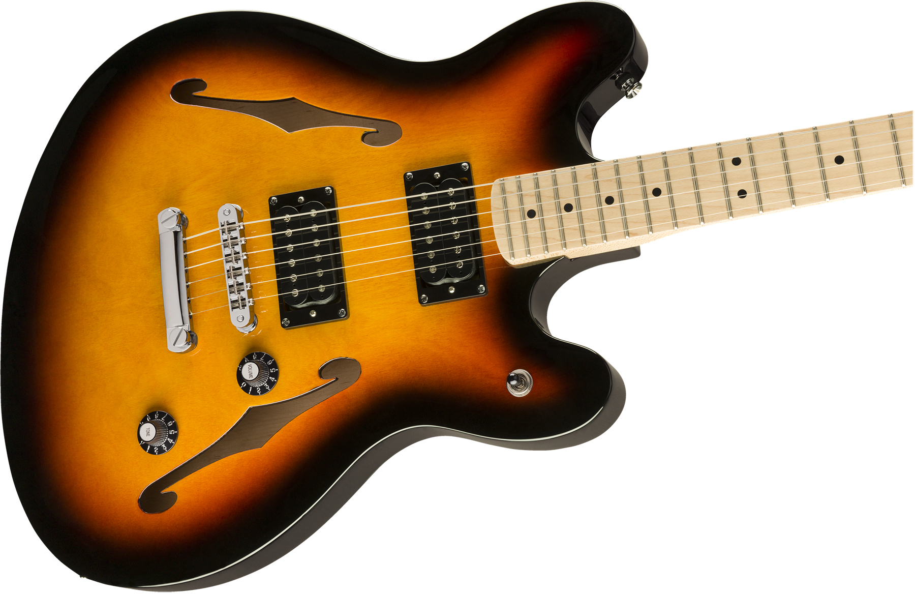 Squier Starcaster Affinity 2019 Hh Ht Mn - 3-color Sunburst - Guitarra electrica retro rock - Variation 2