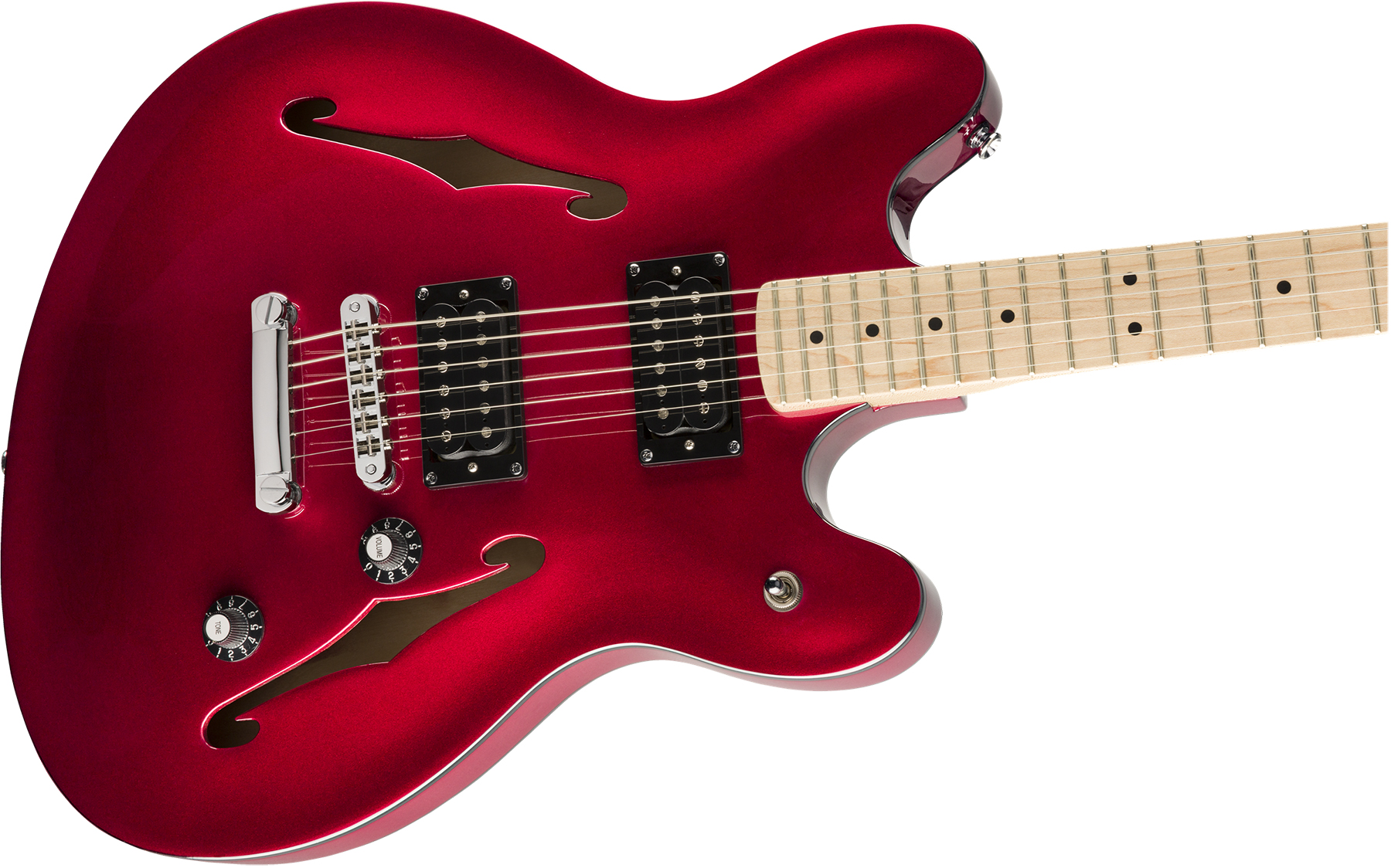 Squier Starcaster Affinity 2019 Hh Ht Mn - Candy Apple Red - Guitarra eléctrica semi caja - Variation 2