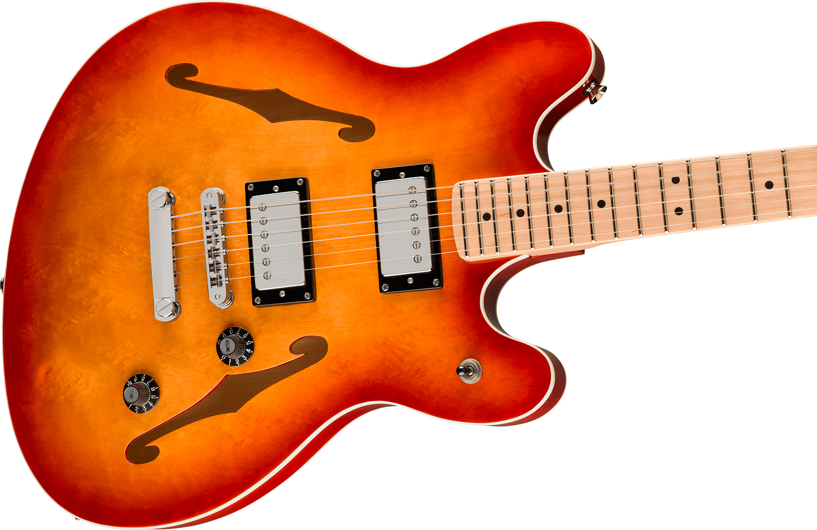 Squier Starcaster Deluxe Affinity 2h Ht Mn - Sienna Sunburst - Guitarra electrica retro rock - Variation 3