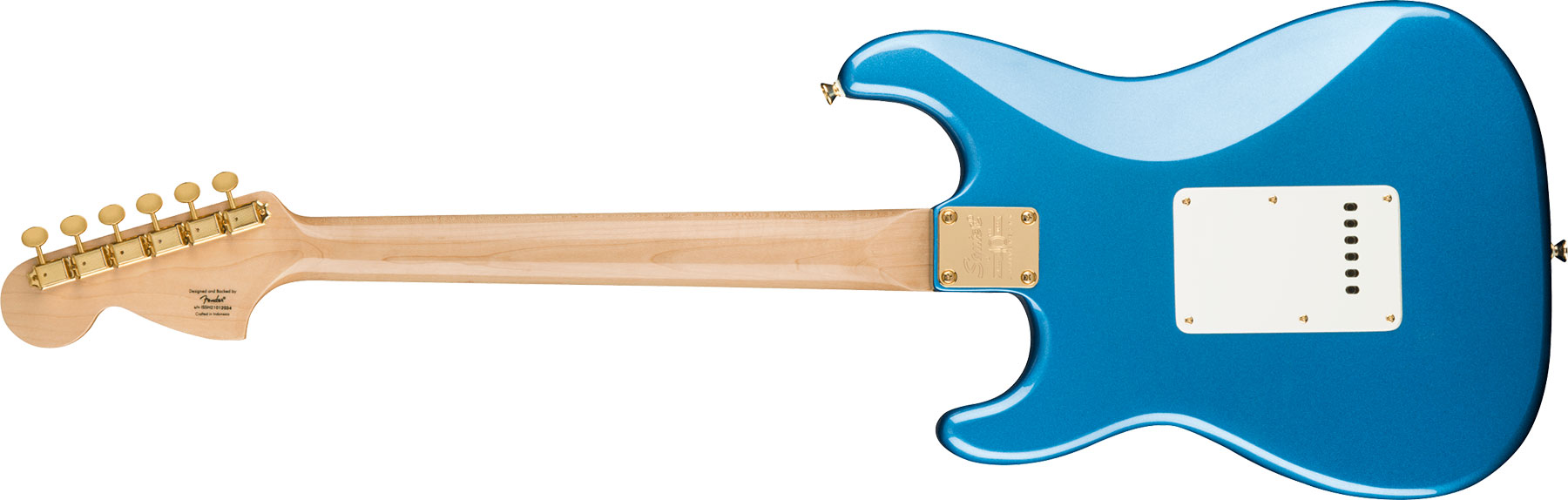 Squier Strat 40th Anniversary Gold Edition Lau - Lake Placid Blue - Guitarra eléctrica con forma de str. - Variation 1
