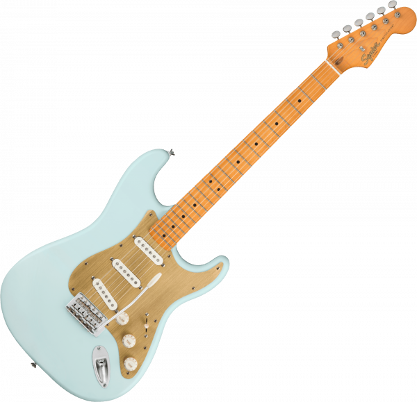 Guitarra eléctrica de cuerpo sólido Squier 40th Anniversary Stratocaster Vintage Edition - Satin sonic blue