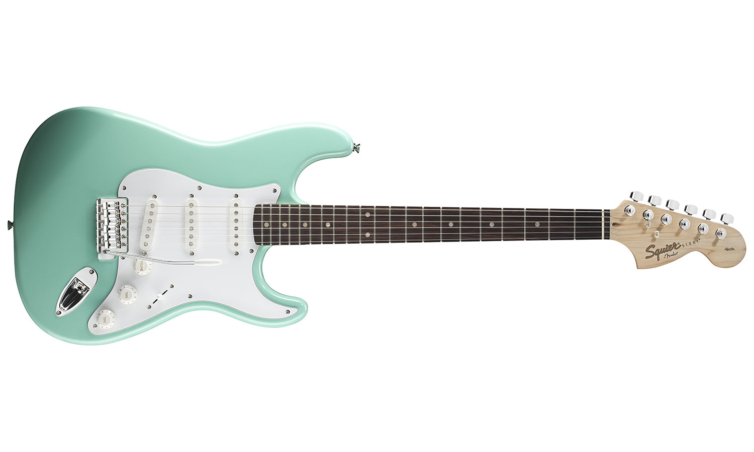 Squier Strat Affinity Series 3s Lau - Surf Green - Guitarra eléctrica con forma de str. - Variation 1