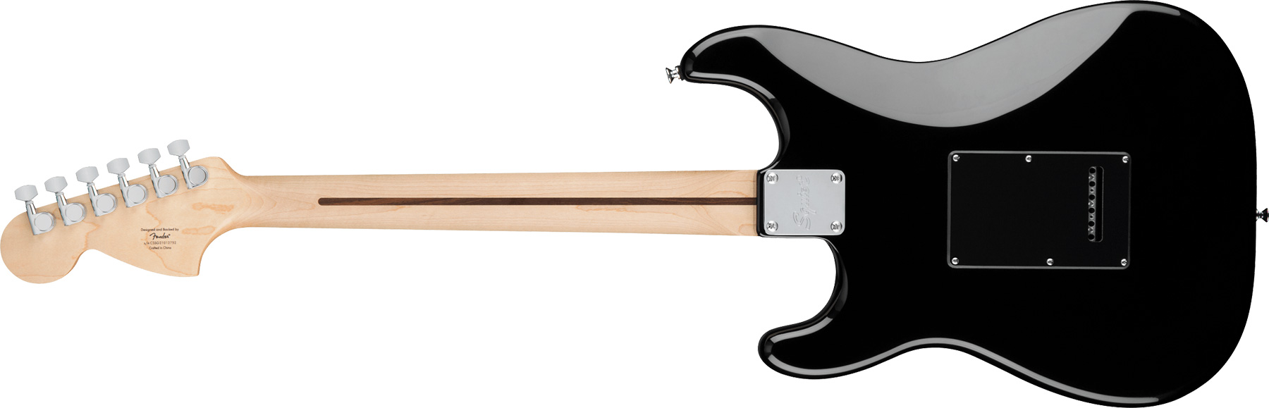 Squier Strat Affinity Black Pickguard Fsr Ltd Hss Trem Lau - Black - Guitarra eléctrica con forma de str. - Variation 1