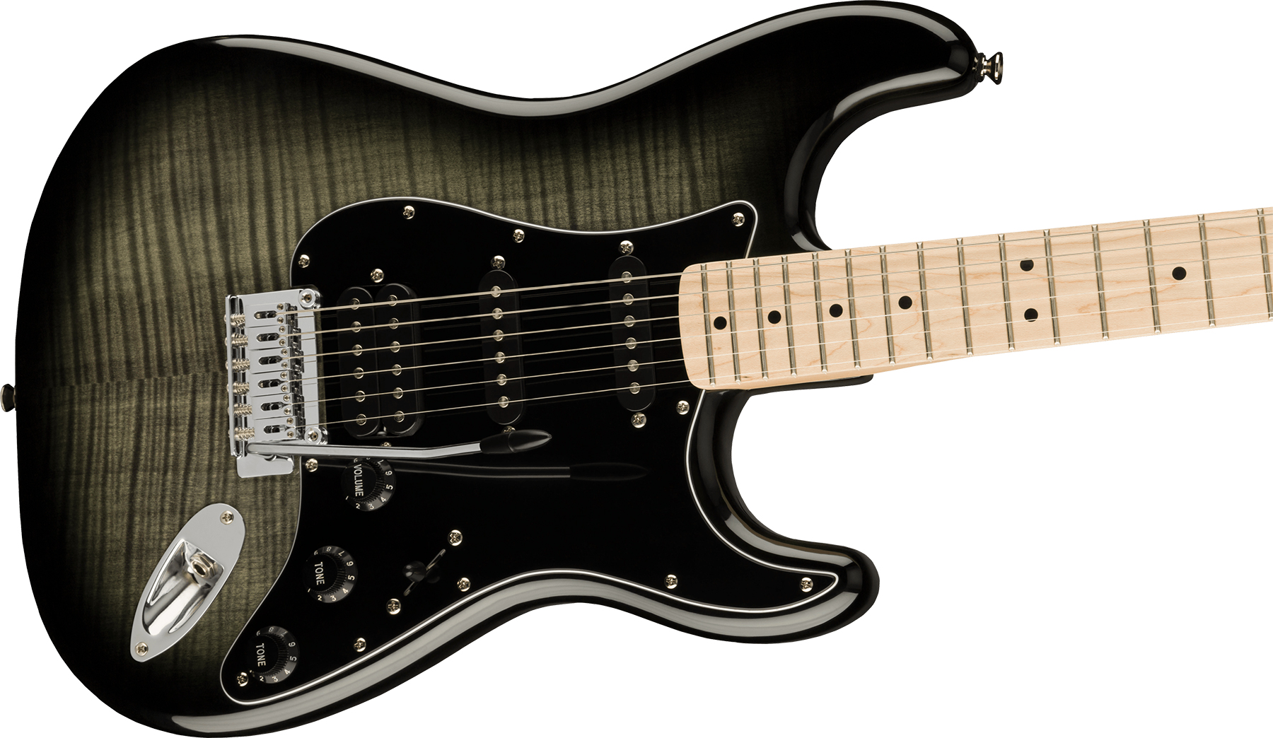 Squier Strat Affinity Fmt Hss 2021 Trem Mn - Black Burst - Guitarra eléctrica con forma de str. - Variation 2