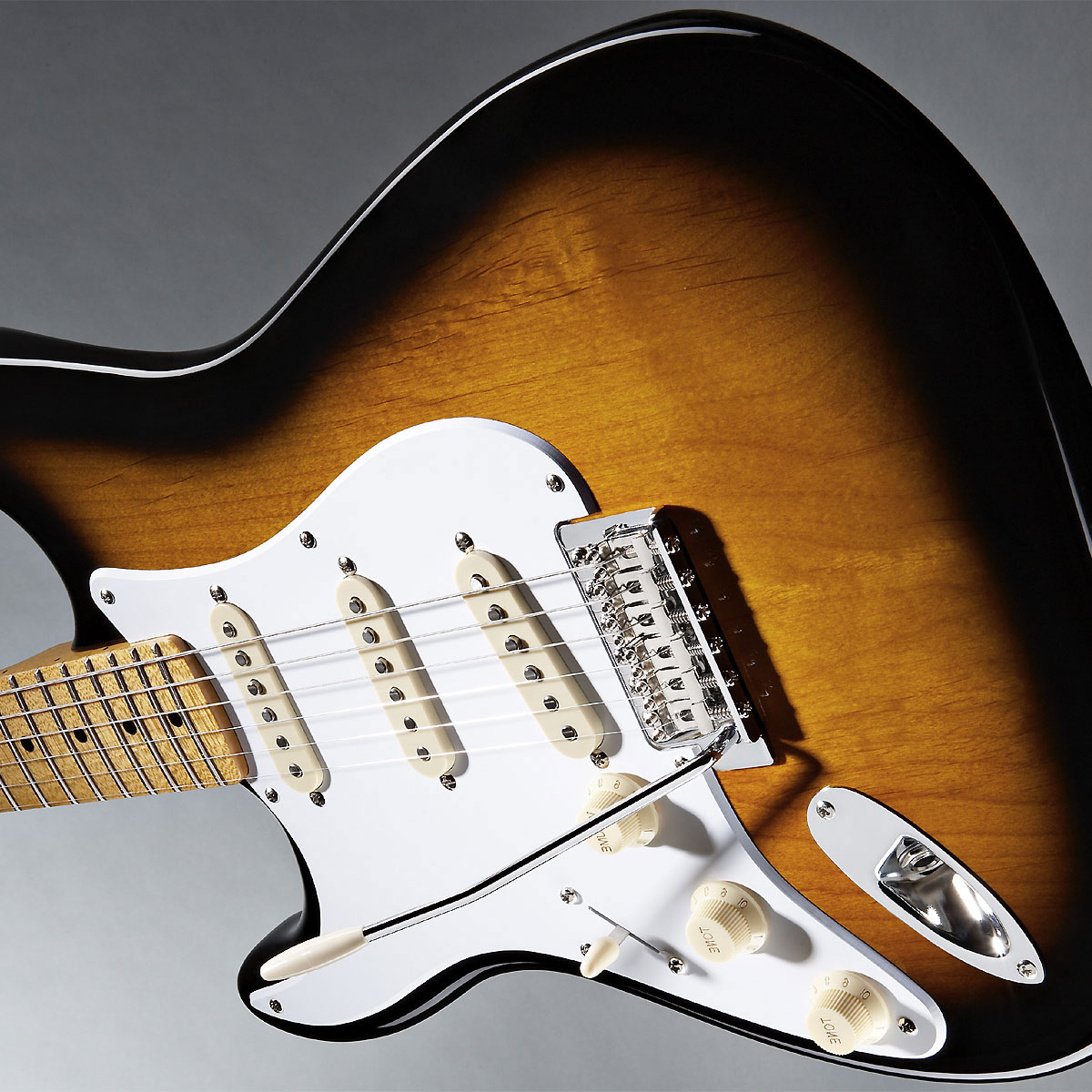 Squier Strat Classic Vibe '50s Lh Gaucher Mn - 2-color Sunburst - Guitarra electrica para zurdos - Variation 2