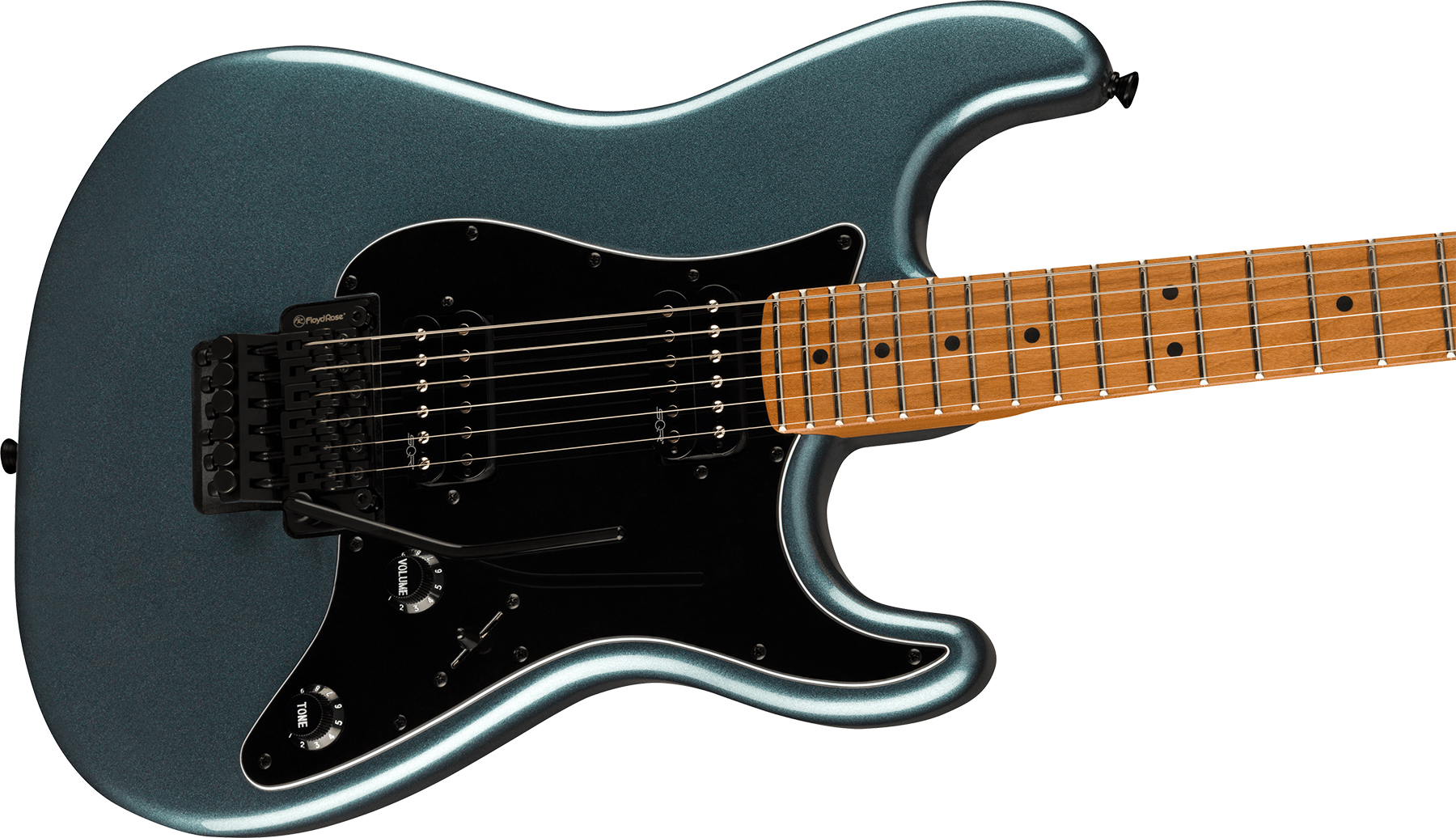 Squier Strat Contemporary Hh Fr Mn - Gunmetal Metallic - Guitarra eléctrica con forma de str. - Variation 2