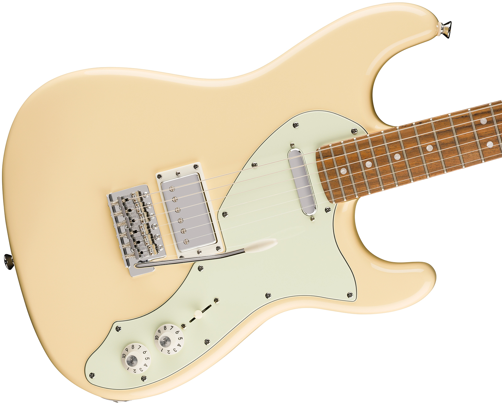 Squier Strat Deluxe Paranormal Hs Trem Lau - Vintage White - Guitarra eléctrica con forma de str. - Variation 2