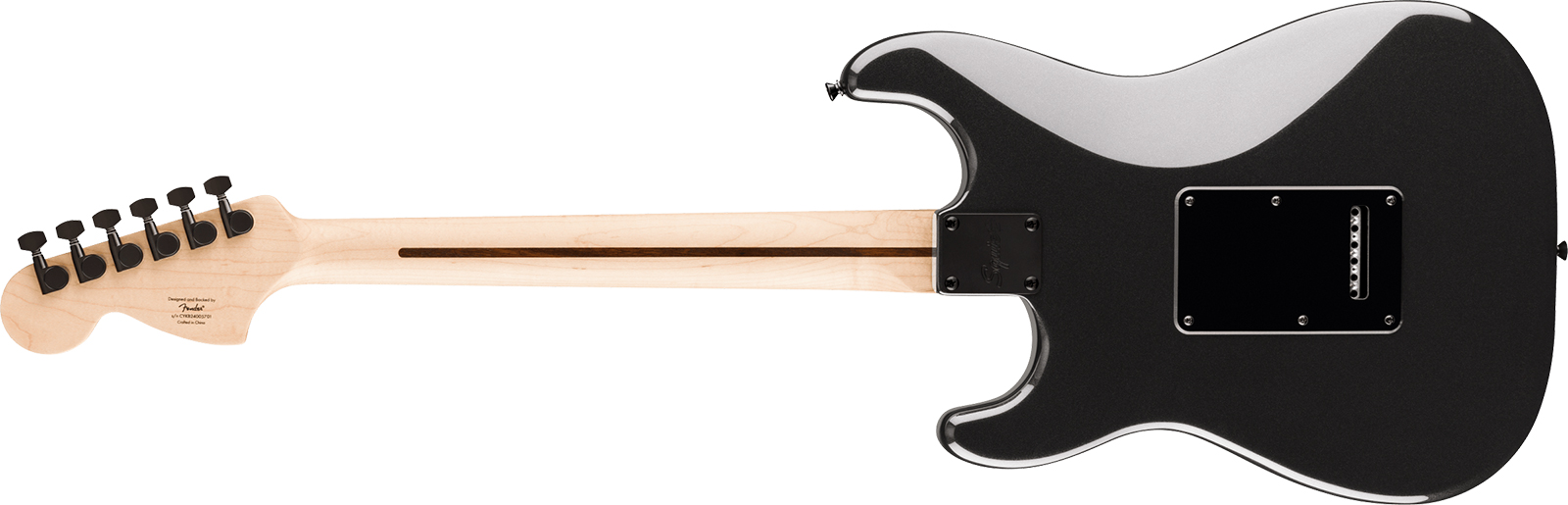 Squier Strat Hss Affinity Fsr Ltd Trem Lau - Metallic Black Matching Headstock - Guitarra eléctrica con forma de str. - Variation 1