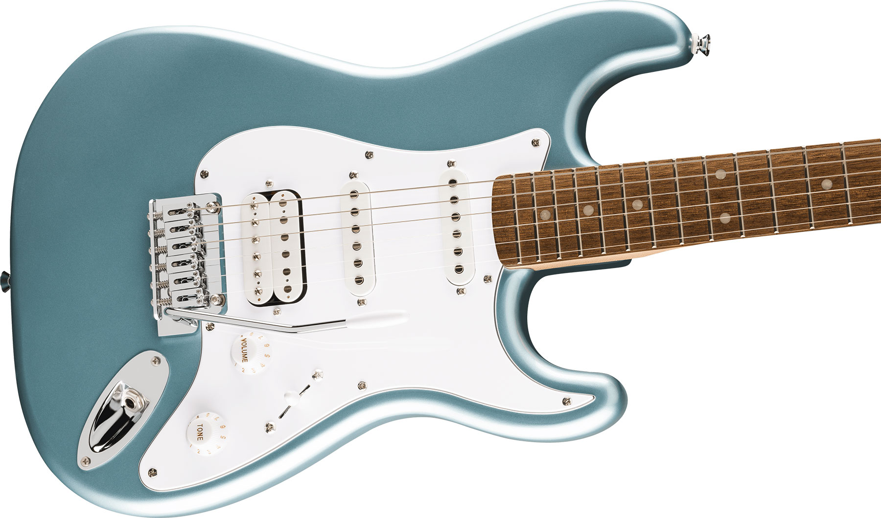Squier Strat Jr Hss Affinity Ss Trem Lau - Ice Blue Metallic - Guitarra eléctrica con forma de str. - Variation 2