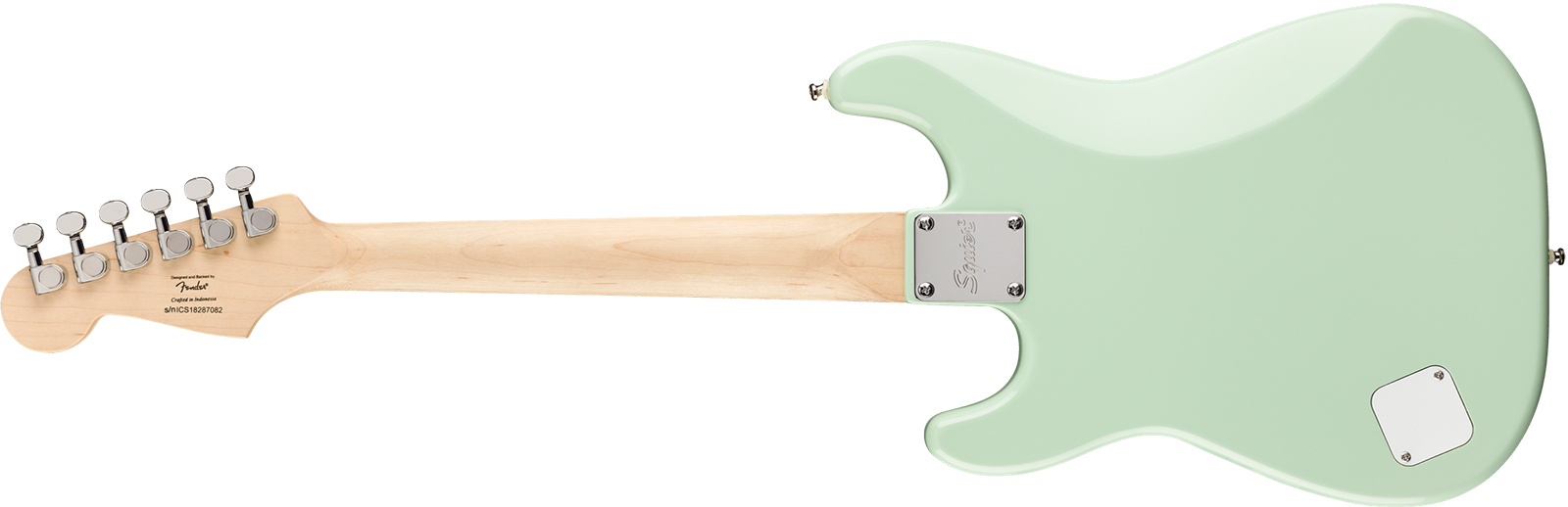 Squier Strat Mini Shsc 3s Ht Lau - Surf Green - Guitarra eléctrica para niños - Variation 1