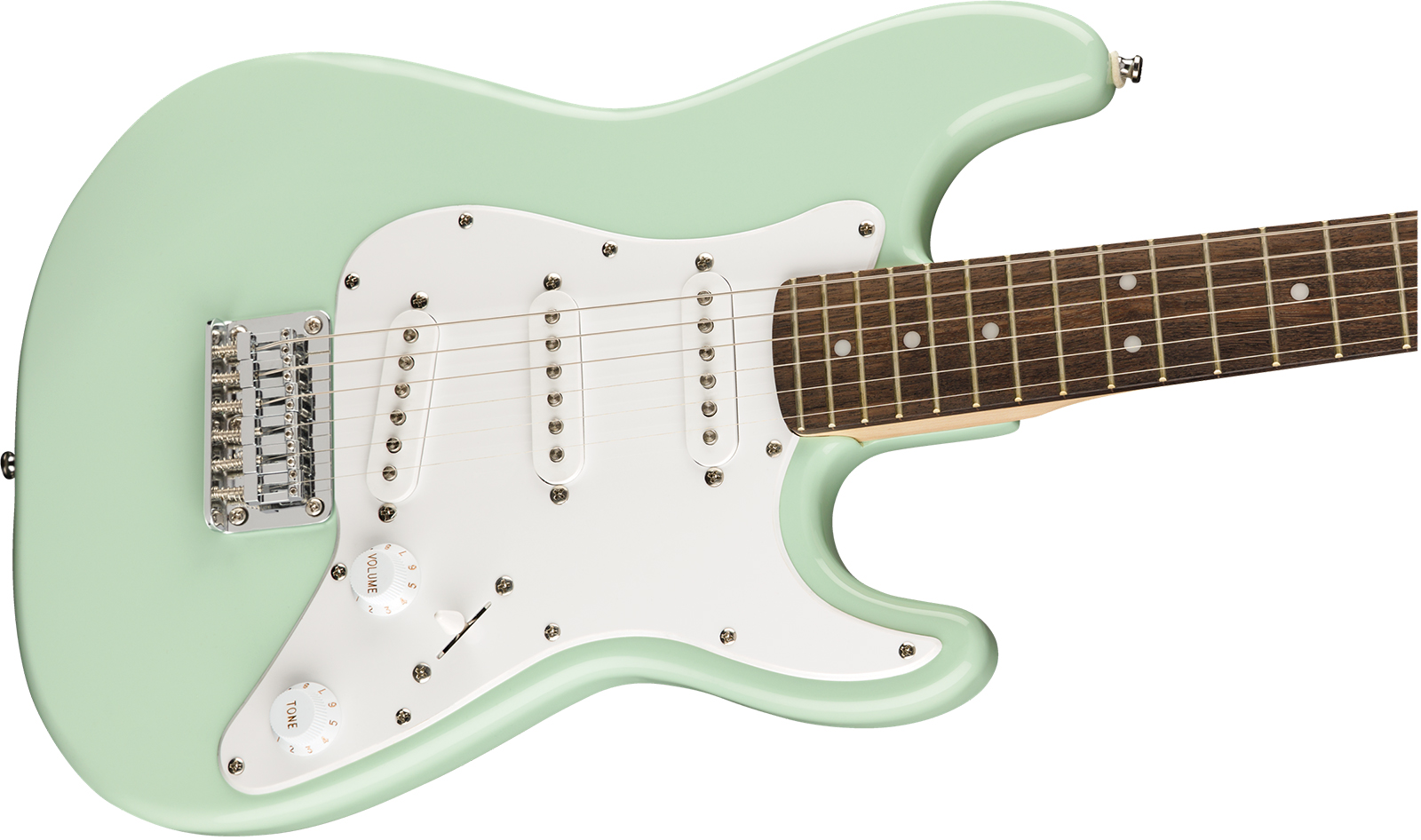 Squier Strat Mini Shsc 3s Ht Lau - Surf Green - Guitarra eléctrica para niños - Variation 2