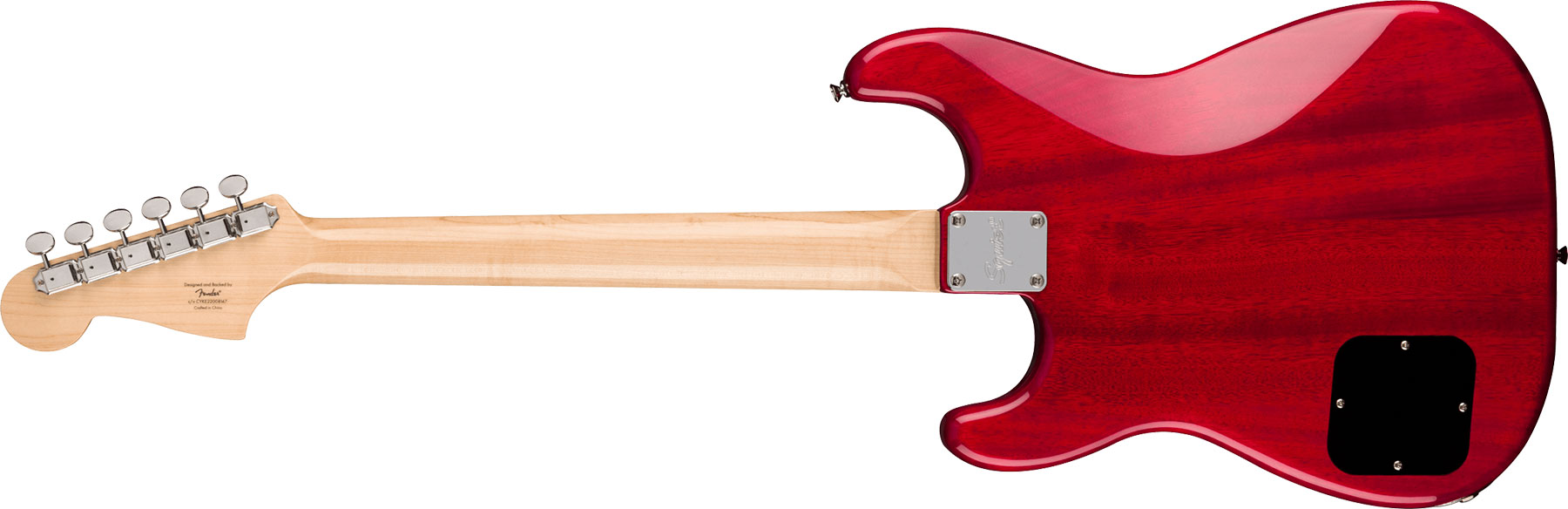 Squier Strat-o-sonic Paranormal 2s P90 Ht Lau - Crimson Red Transparent - Guitarra eléctrica con forma de str. - Variation 1