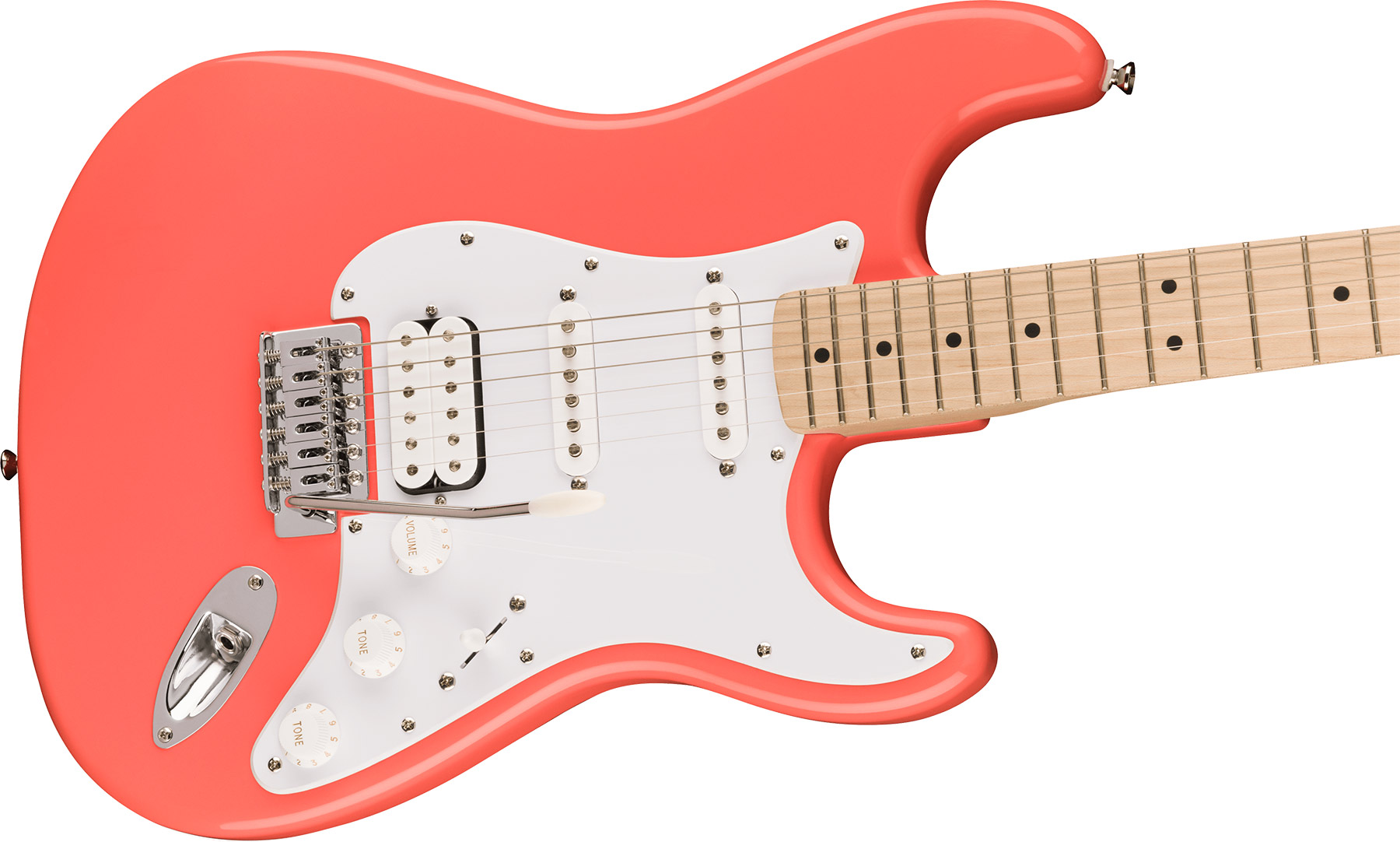 Squier Strat Sonic Hss Trem Mn - Tahitian Coral - Guitarra eléctrica con forma de str. - Variation 2