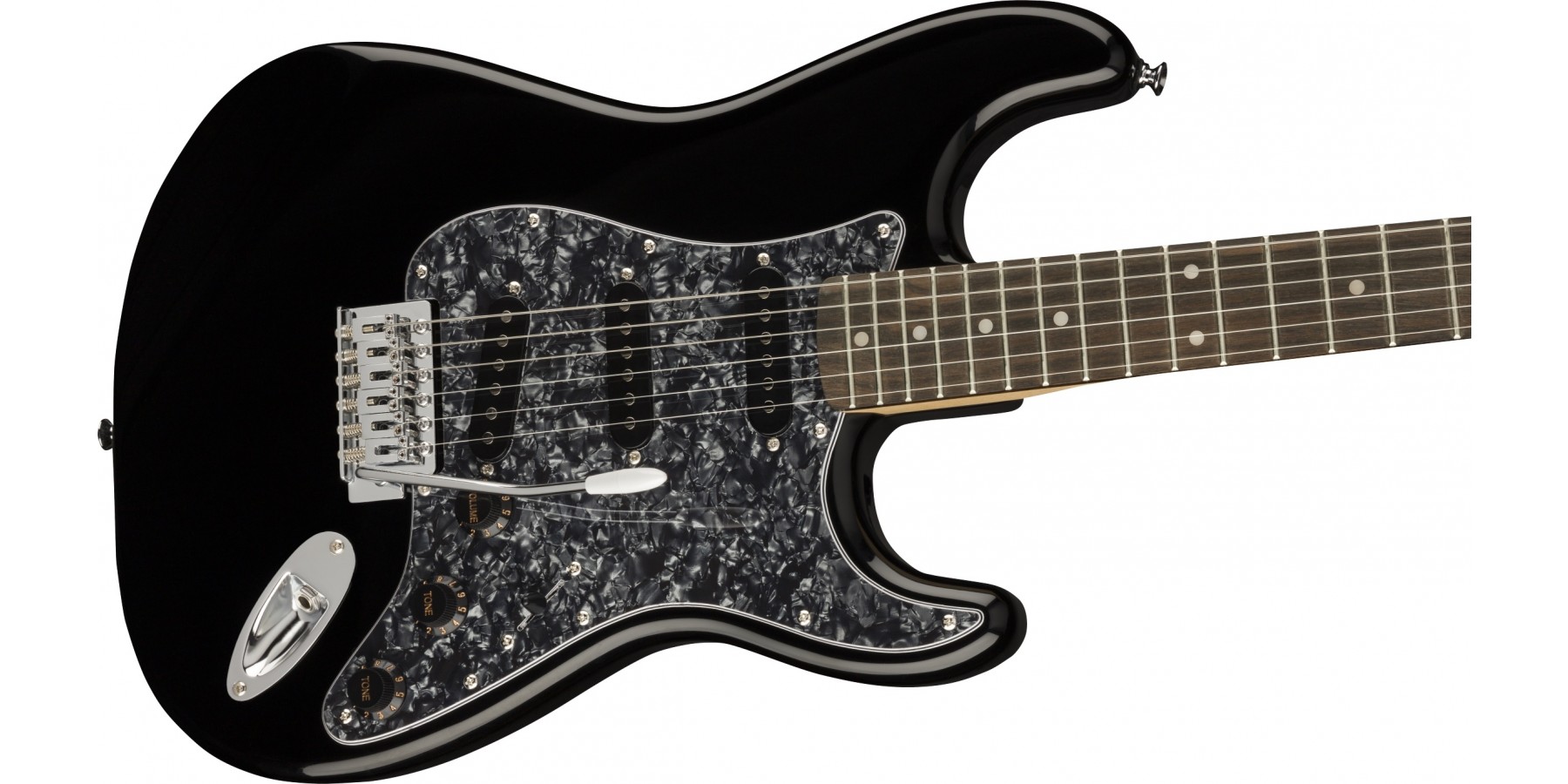 Squier Strat Affinity Black Pearl Pickguard Fsr Ltd Sss Trem Lau - Black - Guitarra eléctrica con forma de str. - Variation 2