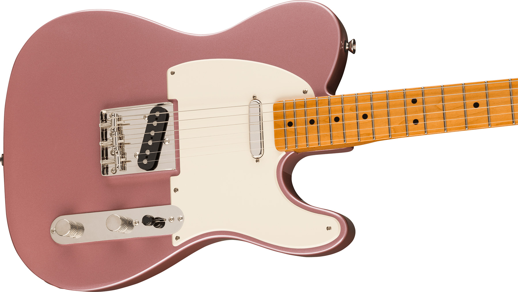 Squier Tele '50s Parchment Pickguard Classic Vibe Fsr 2s Ht Mn - Burgundy Mist - Guitarra eléctrica con forma de tel - Variation 2