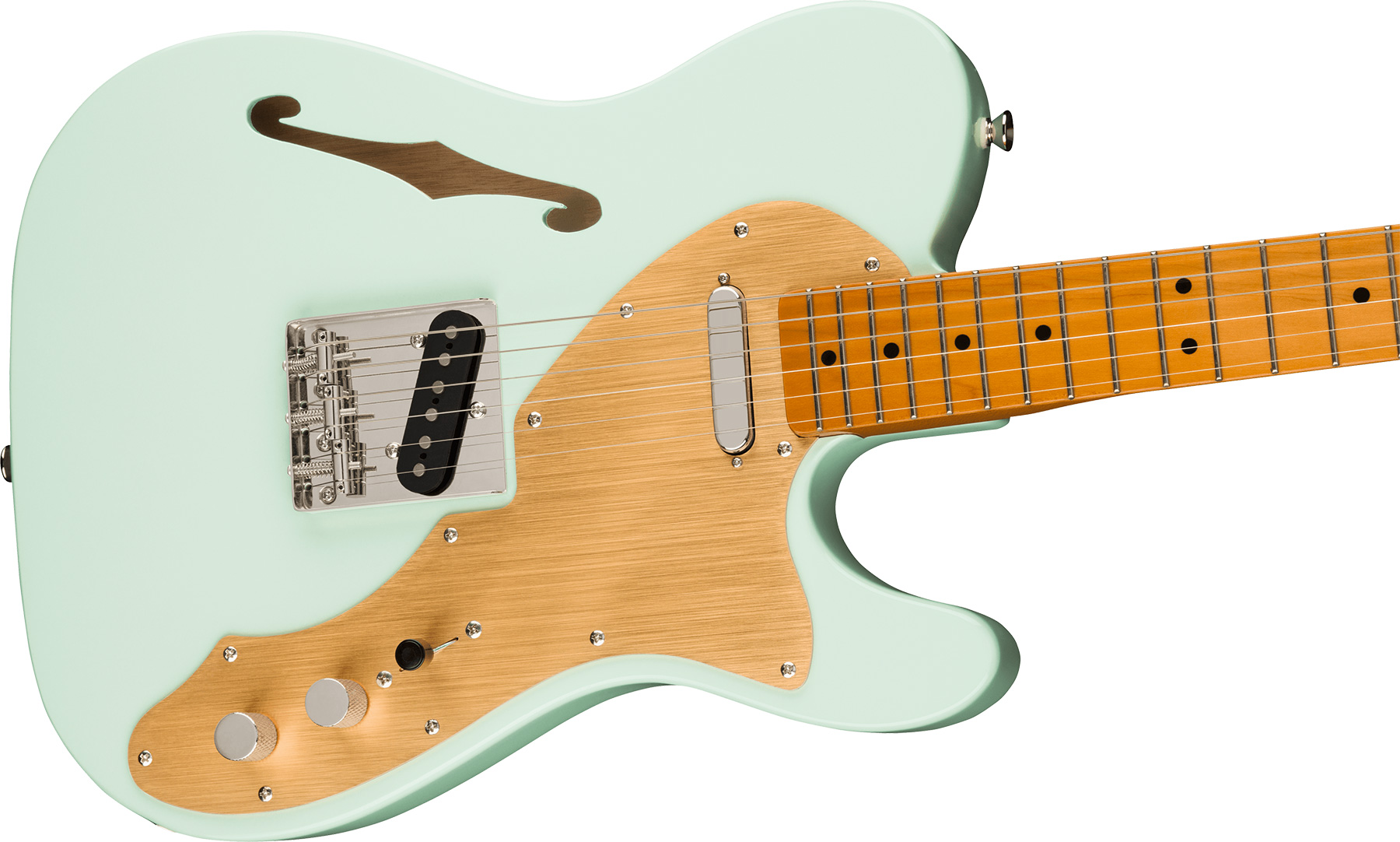 Squier Tele '60s Thinline Gold Anodized Pickguard Classic Vibe Fsr 2s Ht Mn - Sonic Blue - Guitarra eléctrica con forma de tel - Variation 2