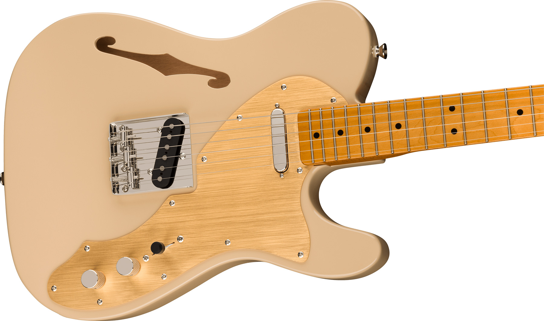 Squier Tele '60s Thinline Gold Anodized Pickguard Classic Vibe Fsr 2s Ht Mn - Desert Sand - Guitarra eléctrica con forma de tel - Variation 2