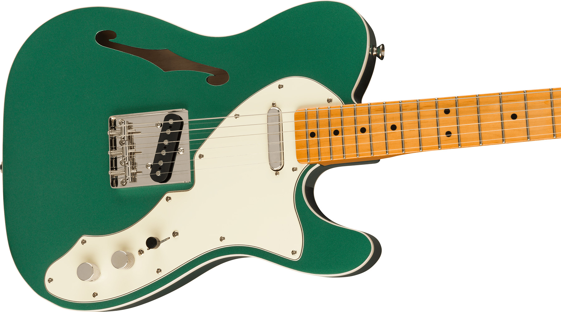 Squier Tele '60s Thinline Parchment Pickguard Classic Vibe Fsr 2s Ht Mn - Sherwood Green - Guitarra eléctrica con forma de tel - Variation 1