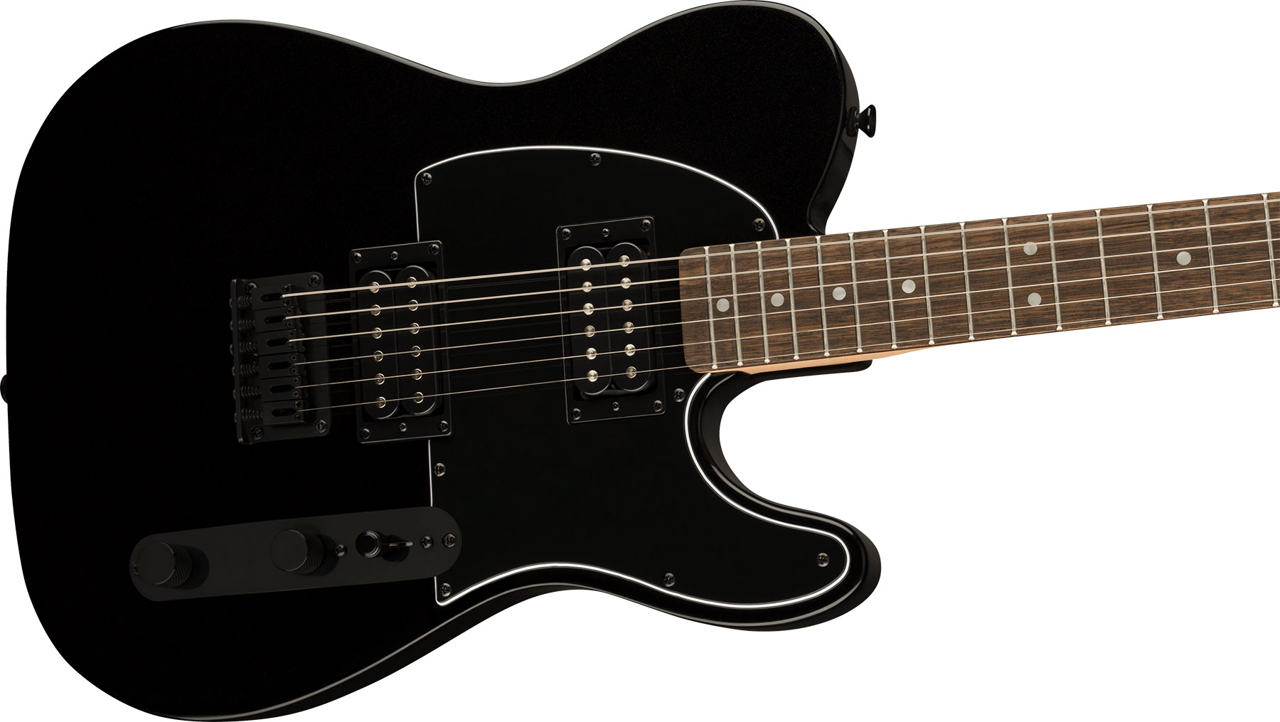 Squier Tele Affinity Hh Fsr 2h Ht Lau - Metallic Black - Guitarra eléctrica con forma de tel - Variation 2