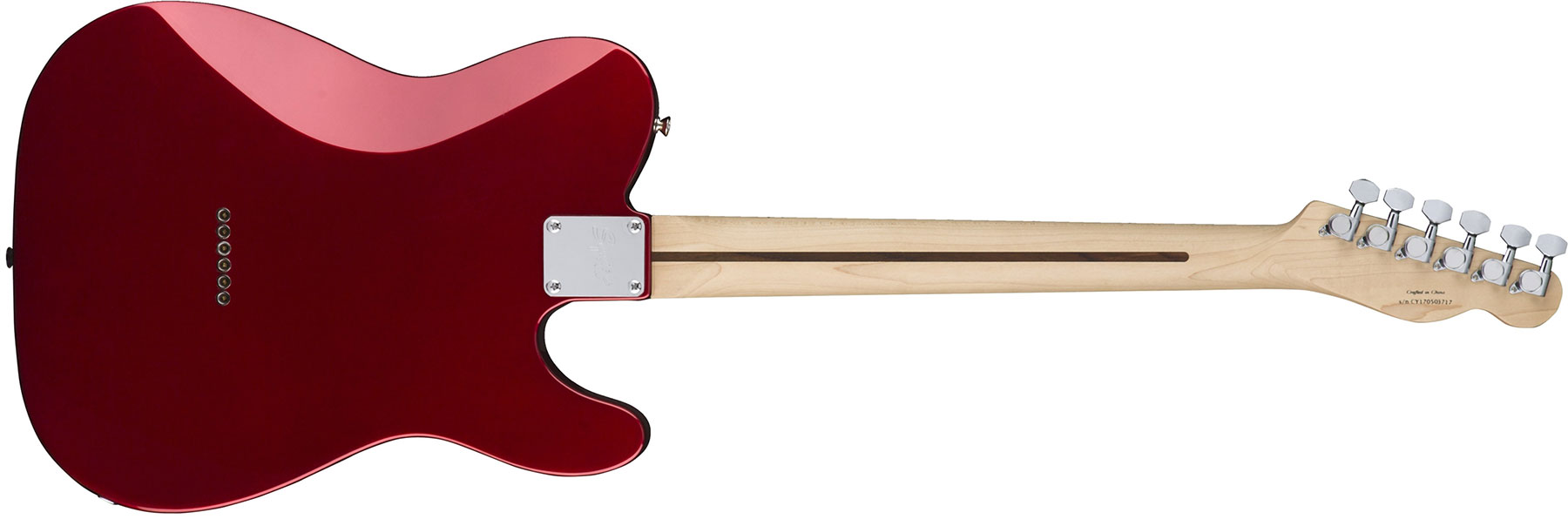Squier Tele Contemporary Hh Lh Gaucher Mn - Dark Metallic Red - Guitarra electrica para zurdos - Variation 1