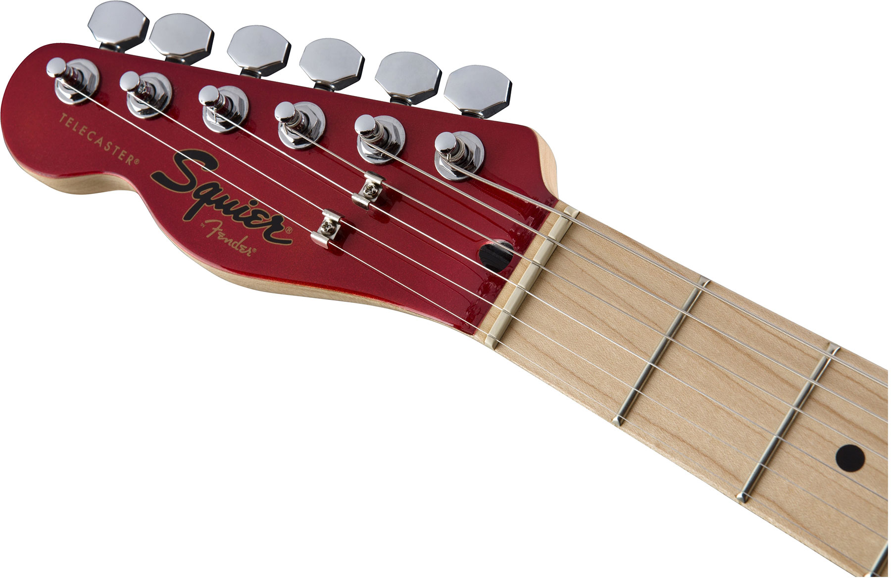 Squier Tele Contemporary Hh Lh Gaucher Mn - Dark Metallic Red - Guitarra electrica para zurdos - Variation 3