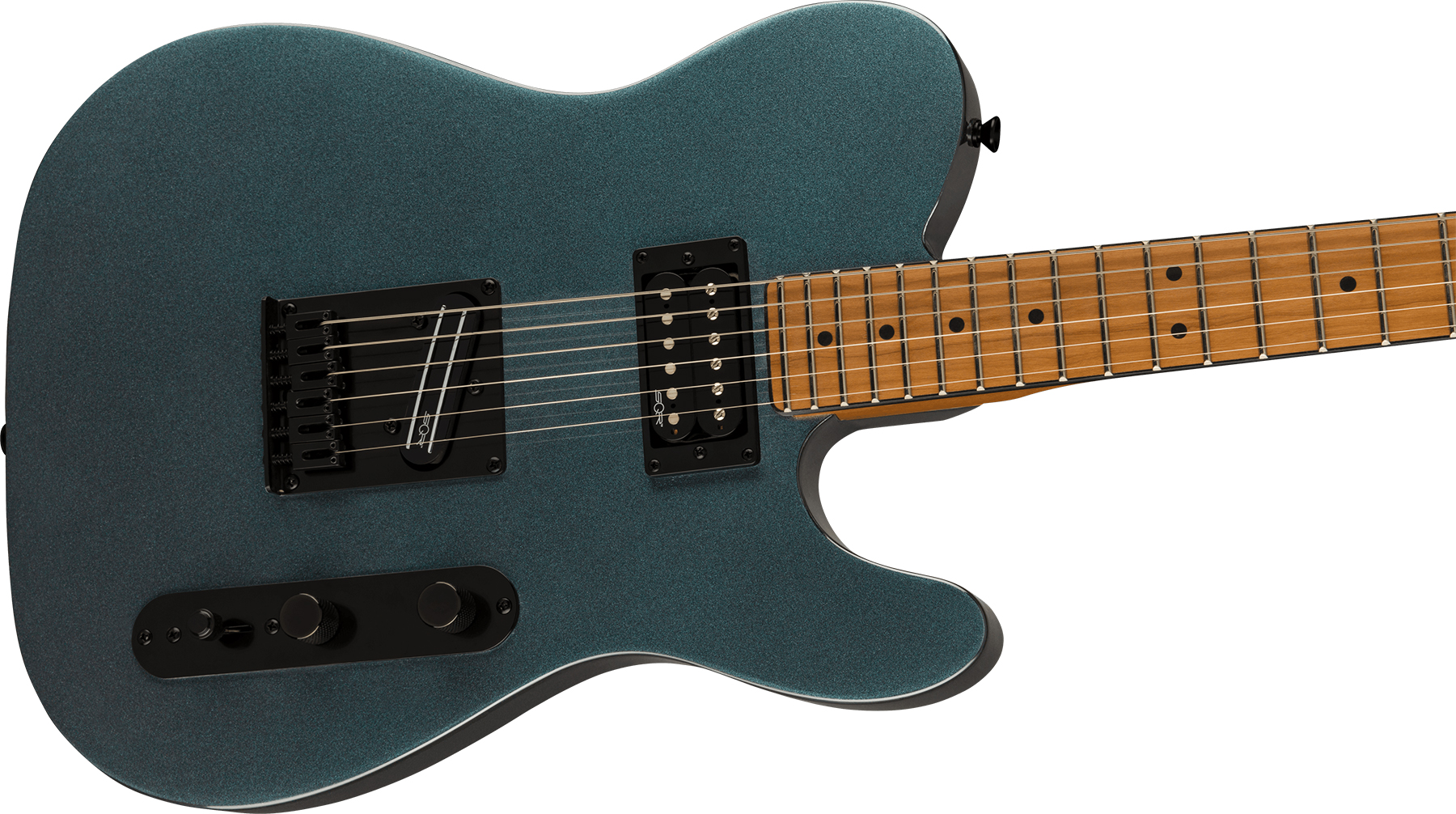 Squier Tele Contemporary Rh Hh Ht Mn - Gunmetal Metallic - Guitarra eléctrica con forma de tel - Variation 2