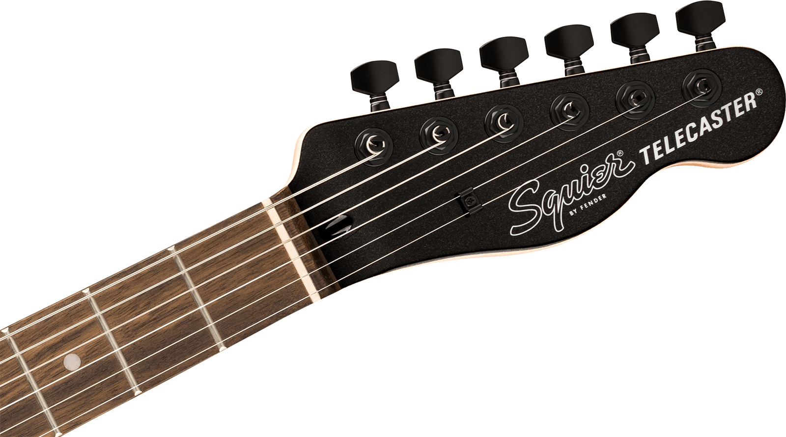 Squier Tele Deluxe Affinity Fsr Ltd 2h Ht Lau - Metallic Black Matching Headstock - Guitarra eléctrica con forma de tel - Variation 3