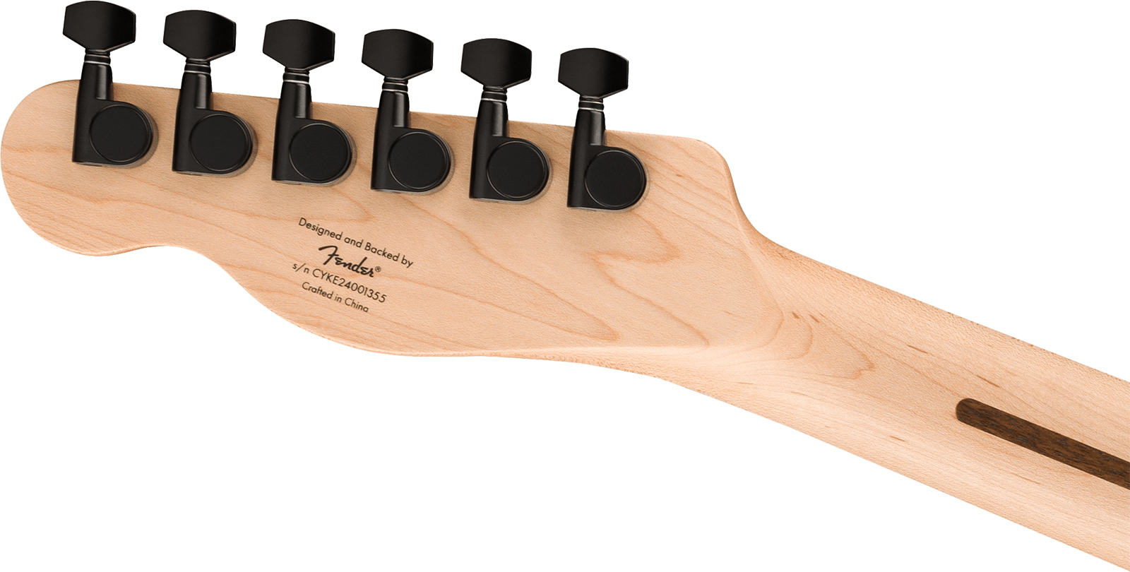 Squier Tele Deluxe Affinity Fsr Ltd 2h Ht Lau - Metallic Black Matching Headstock - Guitarra eléctrica con forma de tel - Variation 4