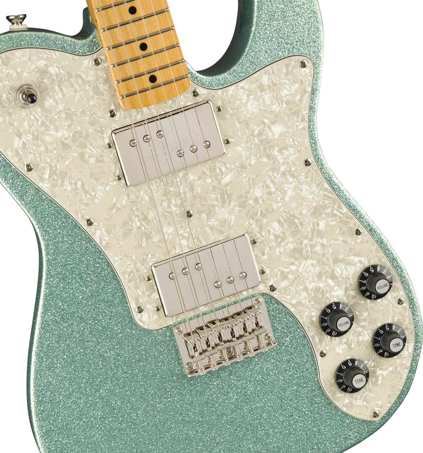 Squier Tele Deluxe Classic Vibe 70 Fsr Ltd 2020 Hh Htmn - Seafoam Sparkle - Guitarra eléctrica con forma de tel - Variation 2