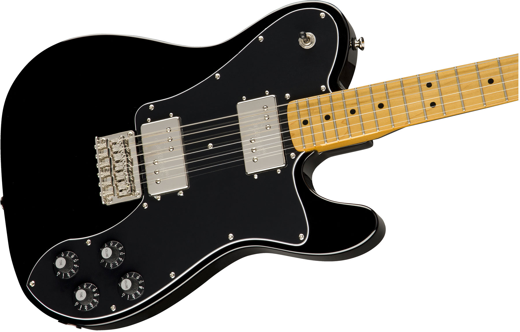 Squier Tele Deluxe Classic Vibe 70s 2019 Hh Mn - Black - Guitarra eléctrica con forma de tel - Variation 2