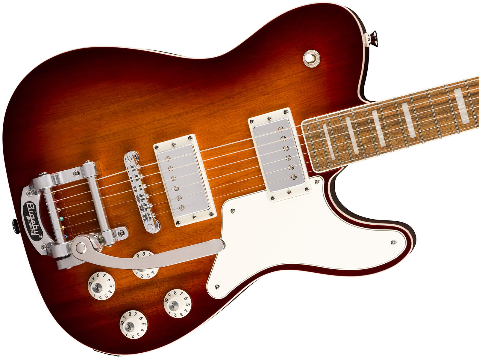 Squier Tele Deluxe Troublemaker Bigsby Paranormal 2h Trem Lau - Honey Sunburst - Guitarra eléctrica con forma de tel - Variation 2