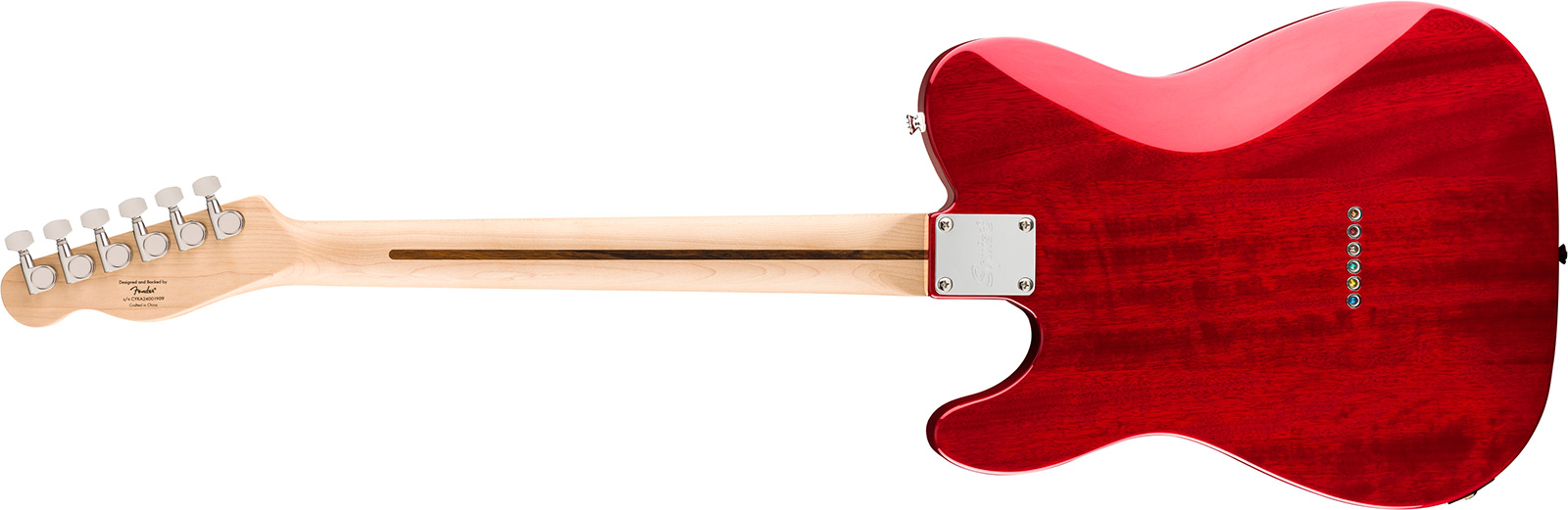 Squier Tele Fmt Sh Affinity Ht Lau - Crimson Red Transparent - Guitarra eléctrica con forma de tel - Variation 1