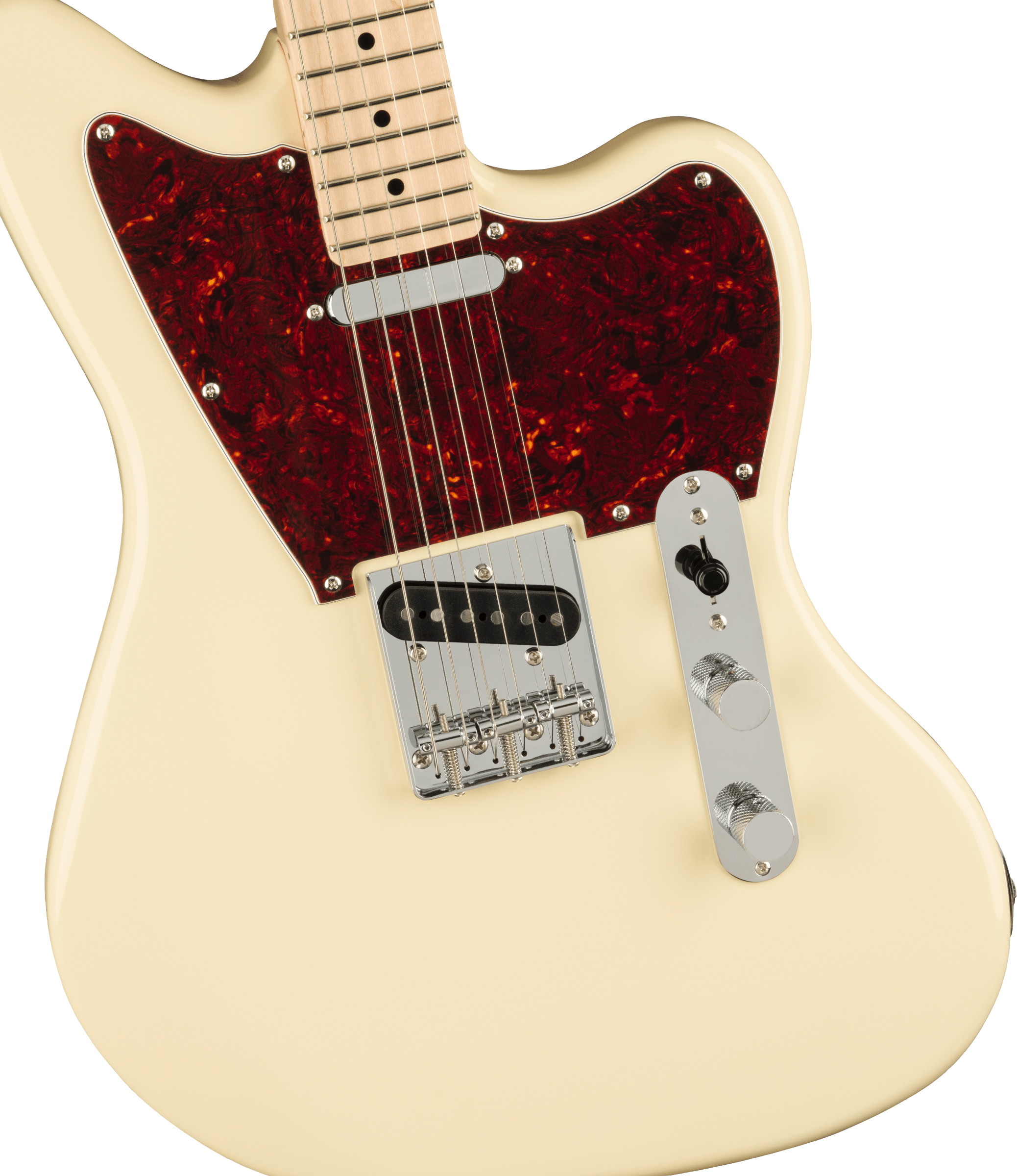 Squier Tele Offset Paranormal Ss Ht Mn - Olympic White - Guitarra electrica retro rock - Variation 2