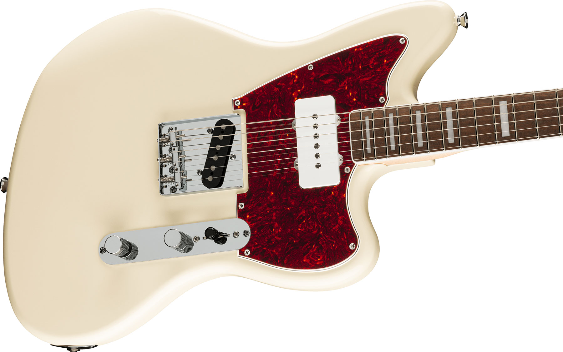 Squier Tele Sj Offset Paranormal 2s Ht Lau - Olympic White - Guitarra electrica retro rock - Variation 2