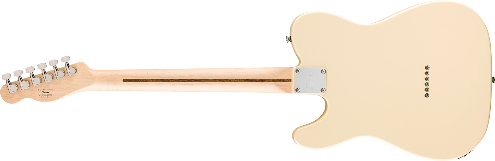 Squier Tele Thinline Affinity 2s Ht Lau - Olympic White - Guitarra eléctrica semi caja - Variation 1