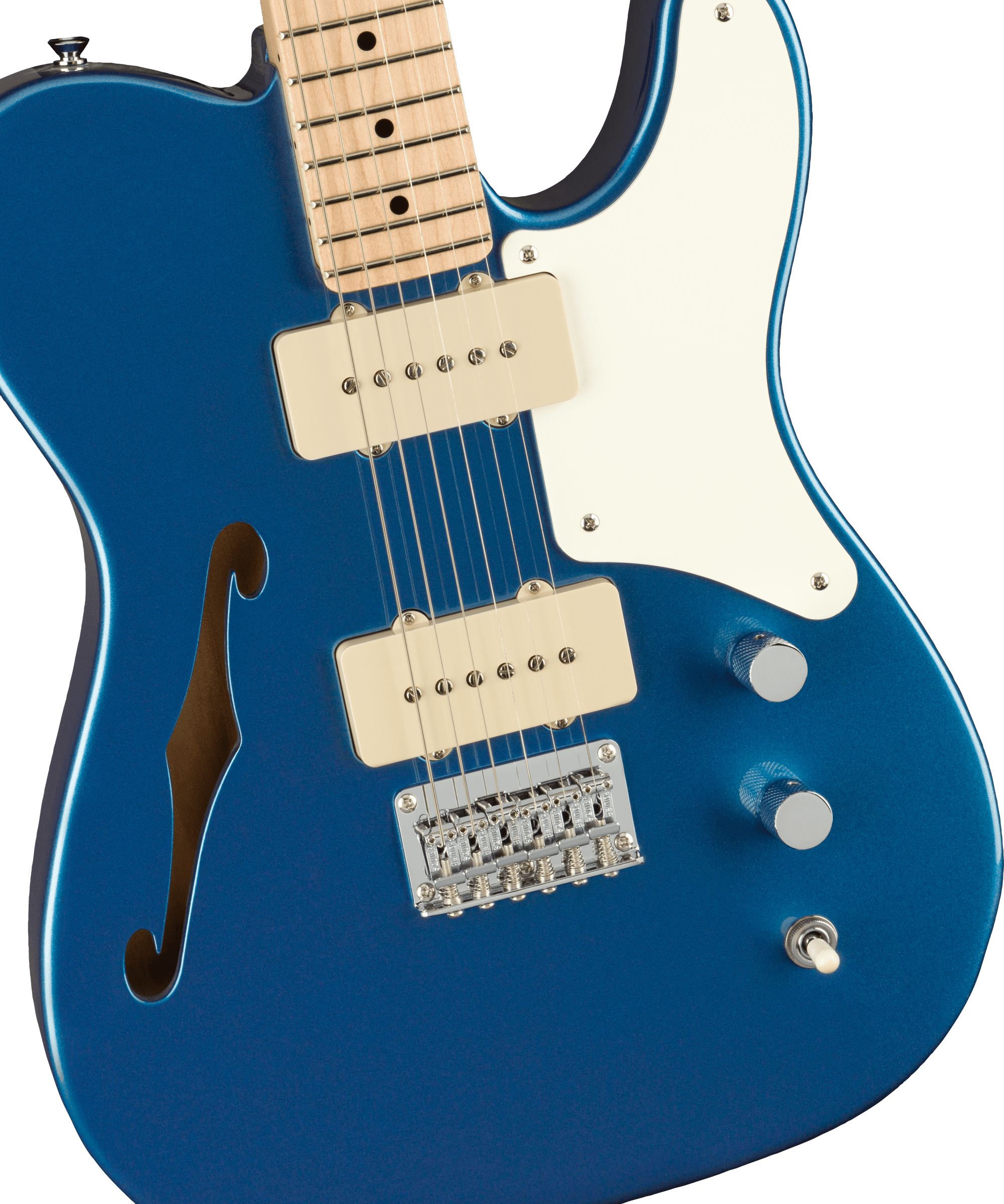 Squier Tele Cabronita Thinline Paranormal Ss Ht Mn - Lake Placid Blue - Guitarra eléctrica con forma de tel - Variation 2