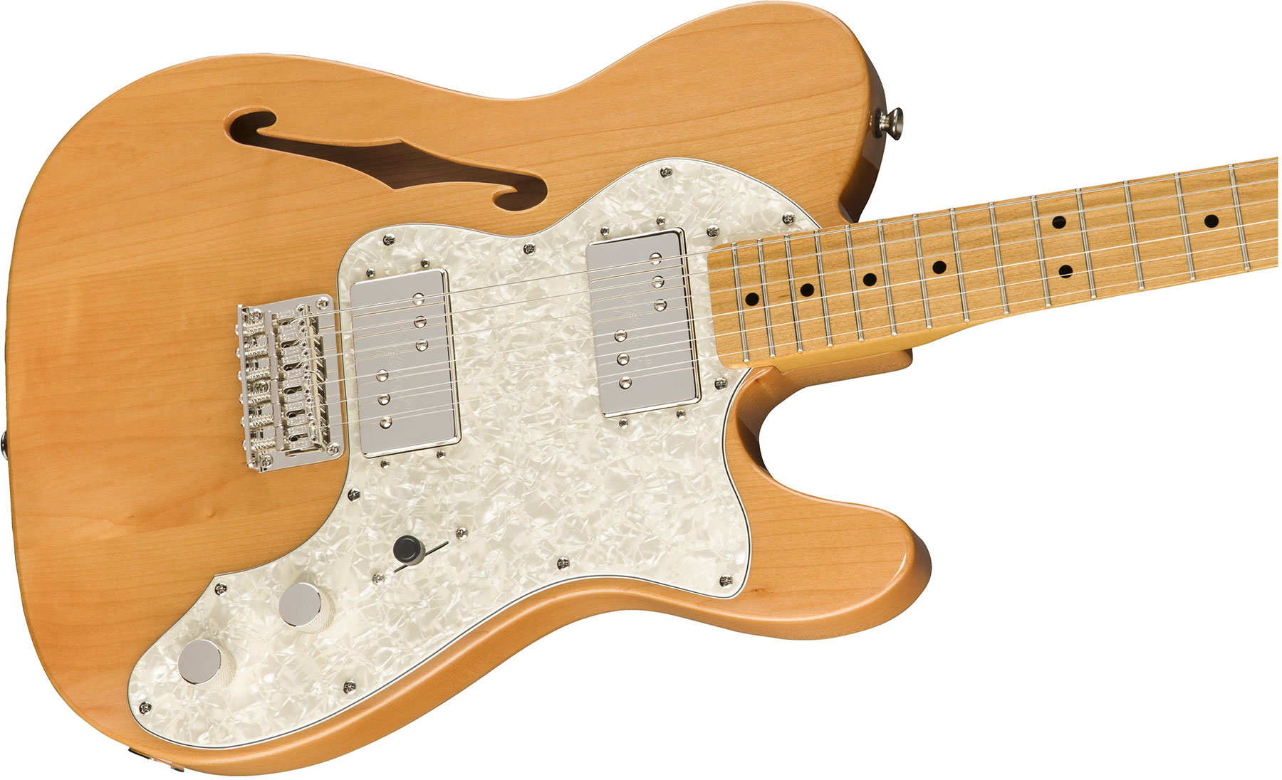 Squier Tele Thinline Classic Vibe 70s 2019 Hh Mn - Natural - Guitarra eléctrica semi caja - Variation 2