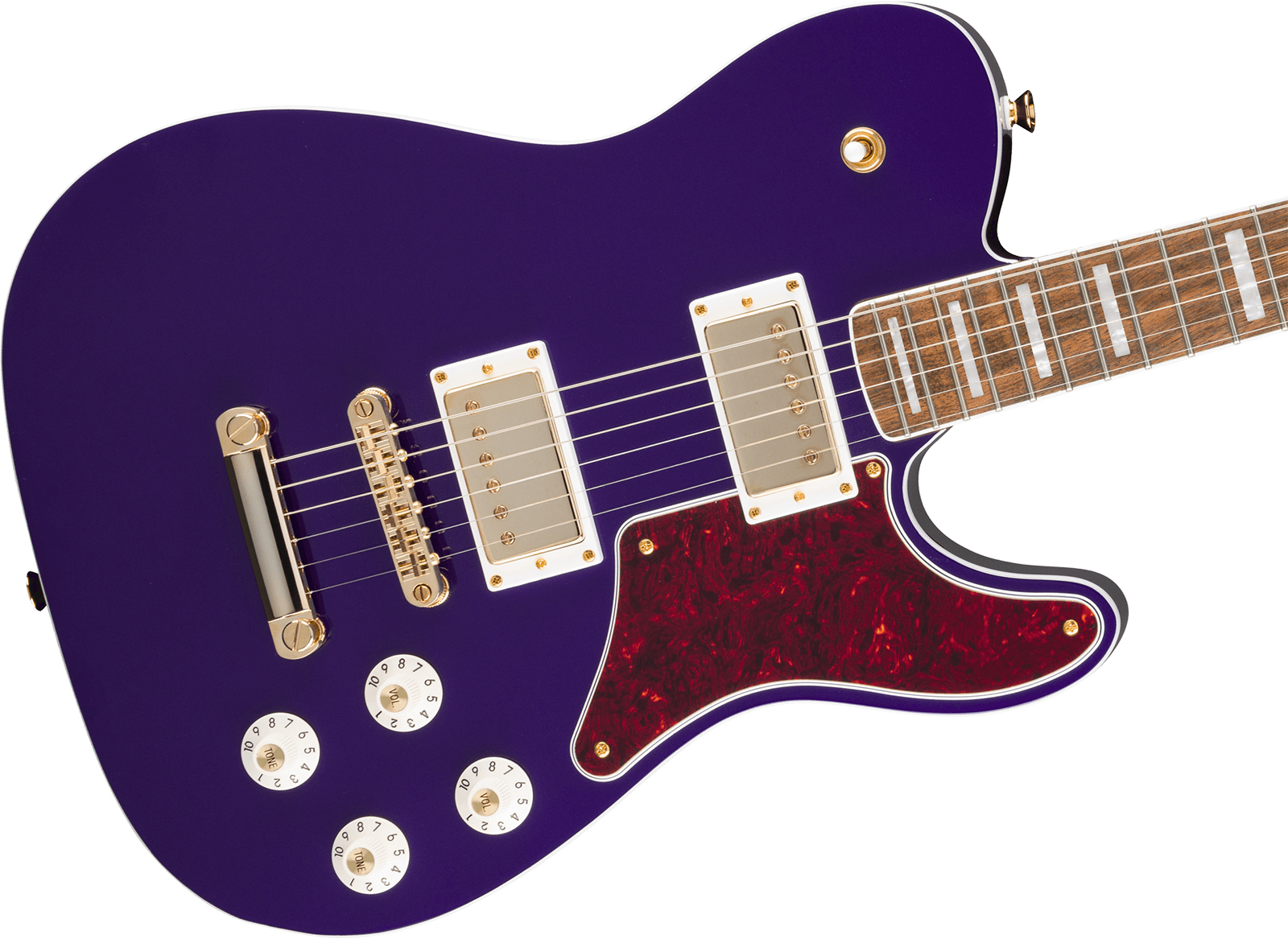 Squier Tele Troublemaker Deluxe Paranormal Ltd Ind 2h Ht Lau - Purple Metallic - Guitarra eléctrica con forma de tel - Variation 2