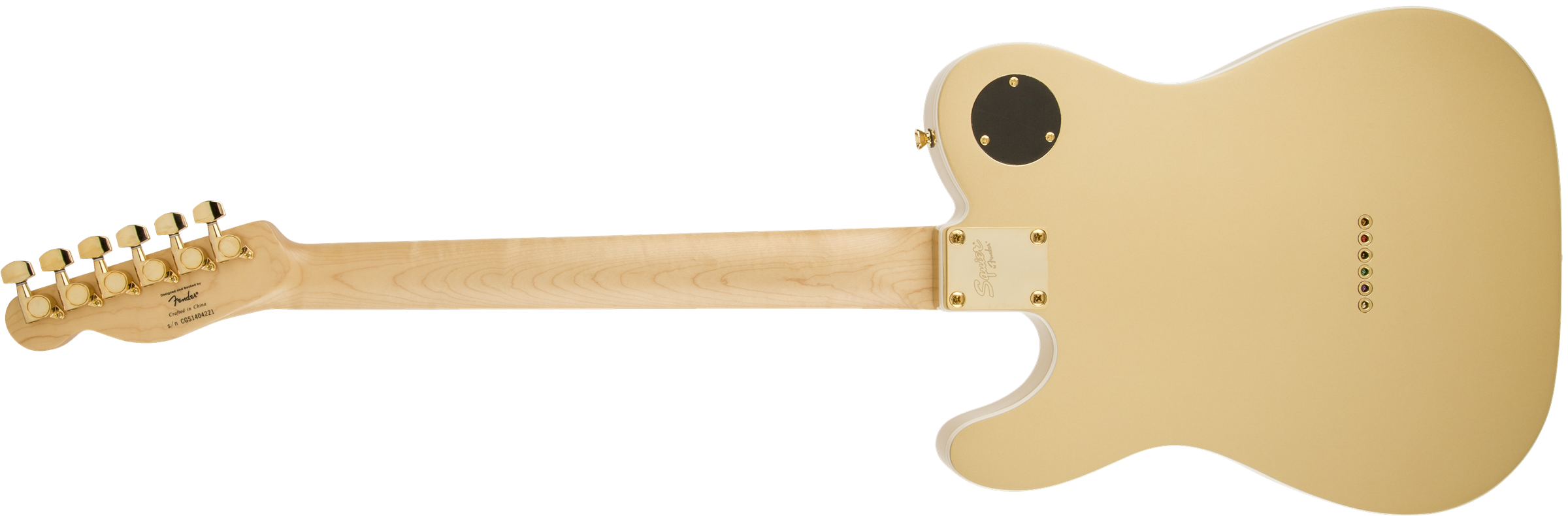 Squier Telecaster J5 (lau) - Frost Gold - Guitarra eléctrica con forma de tel - Variation 2
