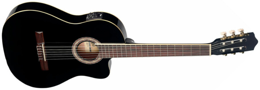 Stagg C546tce Bk Cw Epicea Catalpa - Black - Guitarra clásica 4/4 - Main picture
