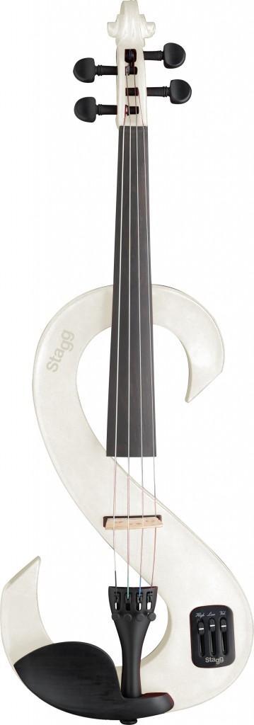Violín eléctrico Stagg EVN 4/4 WH