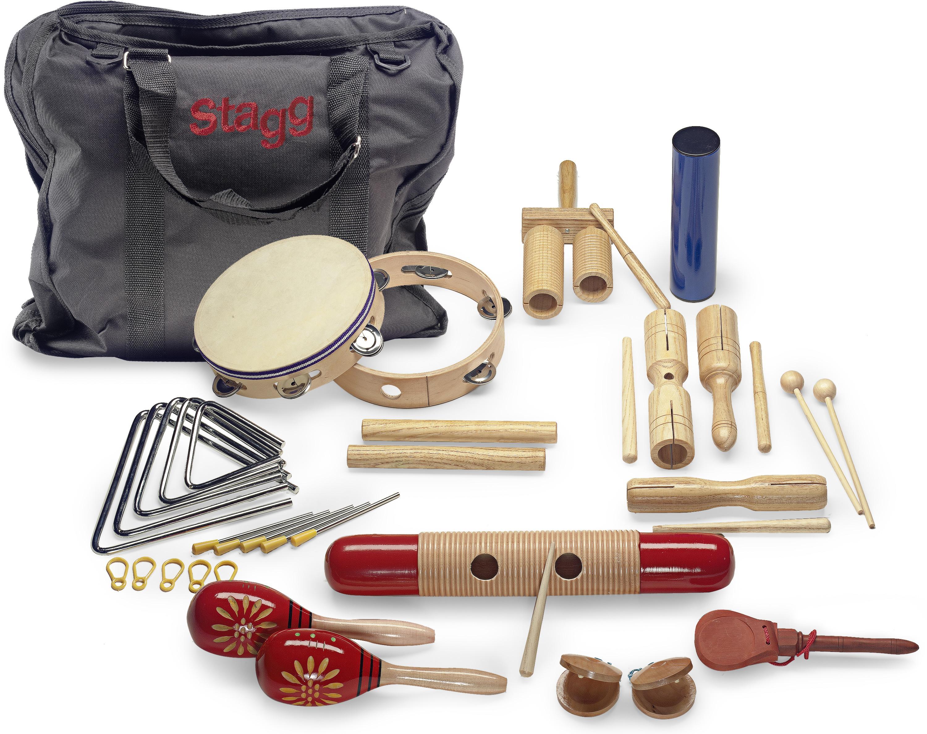 Set de percusión para niños Stagg Kit de percussion Junior CPJ-05 + sac