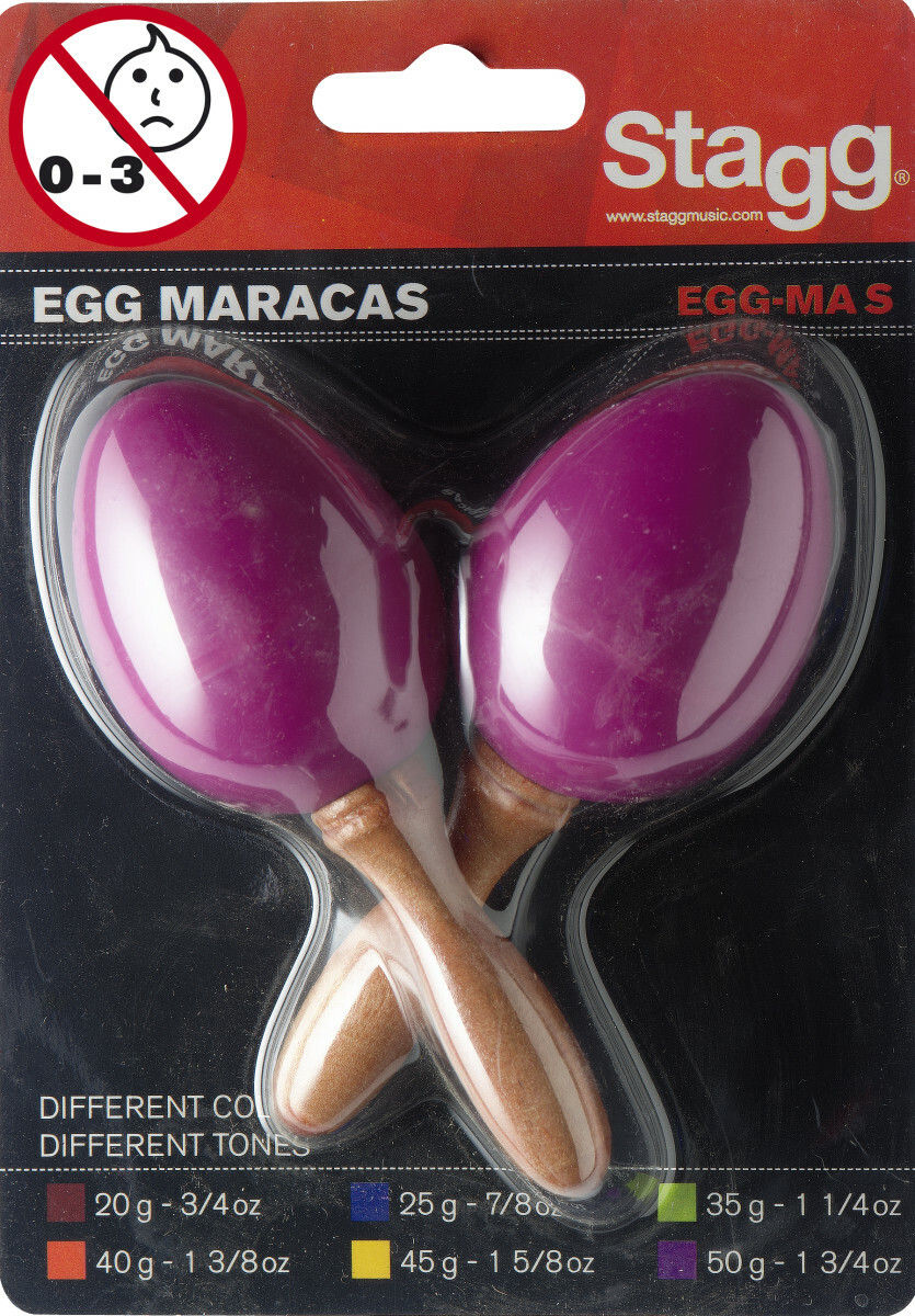 Stagg Paire De Maracas Oeufs En Plastique Magenta - Shake percussions - Main picture