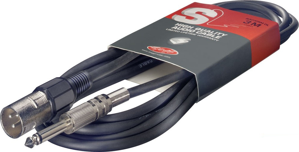 Stagg Sac3pxm Dl Jack Male Mono Vers Xlr Male Mono 3m - Cable - Main picture